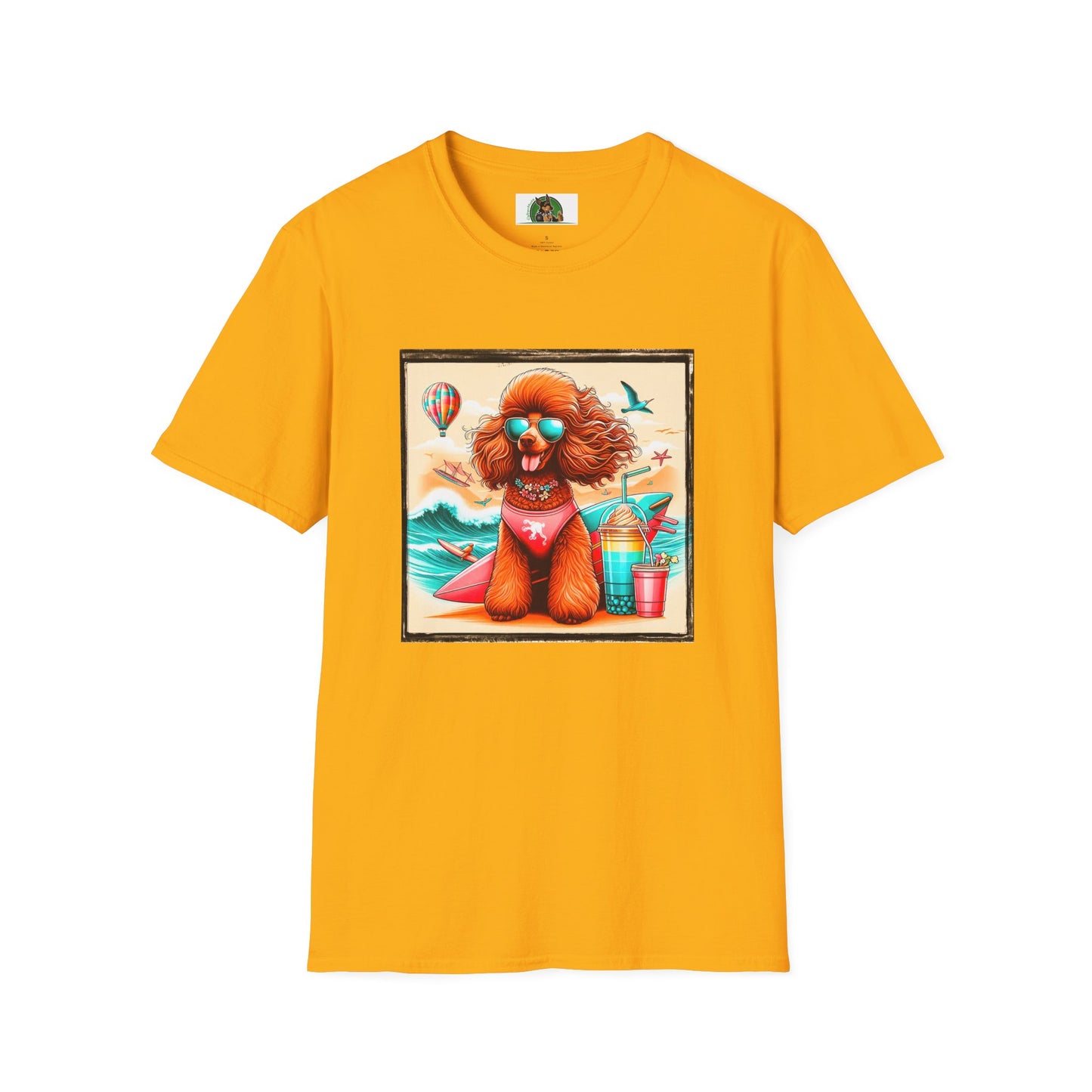 Poodle T-Shirt Printify S Gold