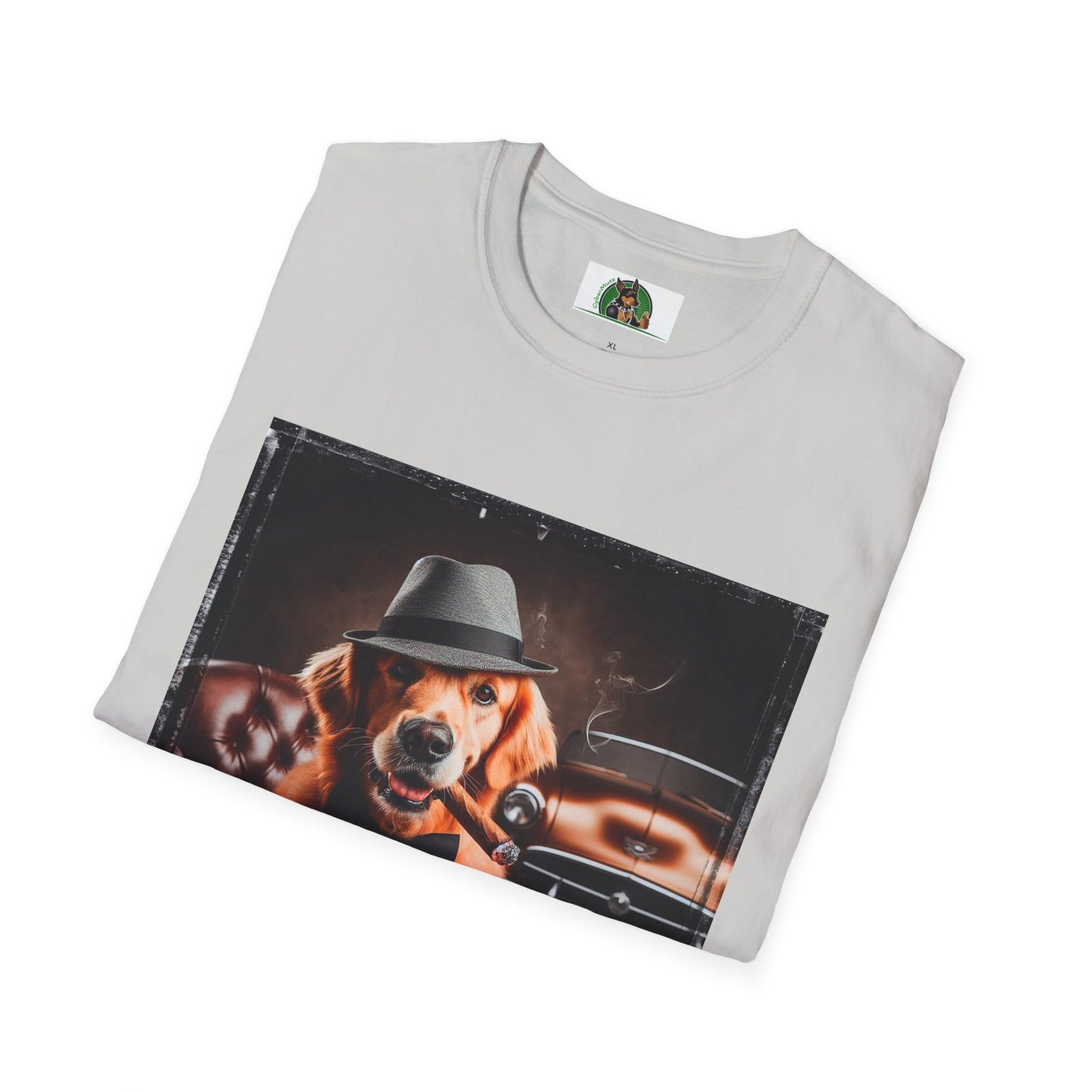 Golden Retriever playing poker shirt