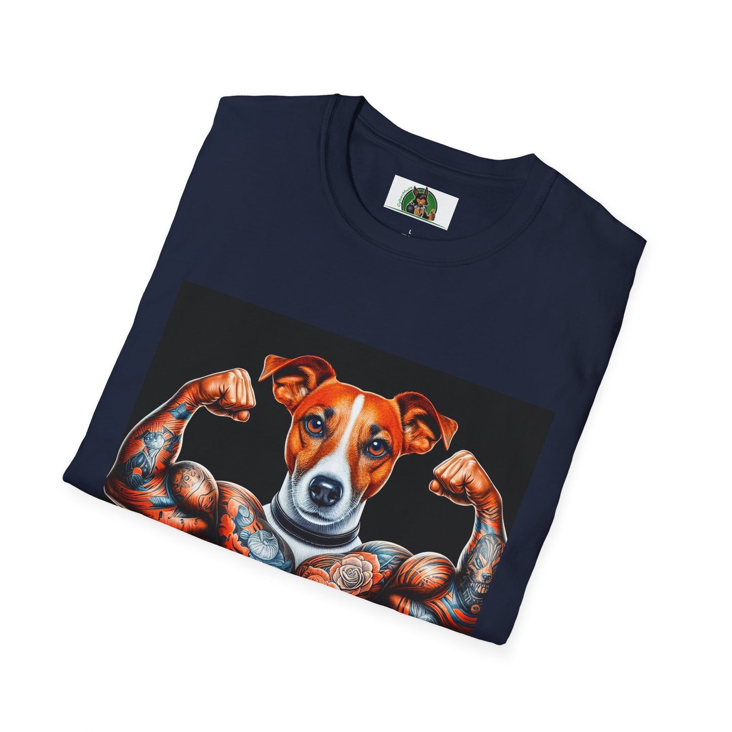 Jack Russell Tattooed Buff Dog T-Shirt Printify   