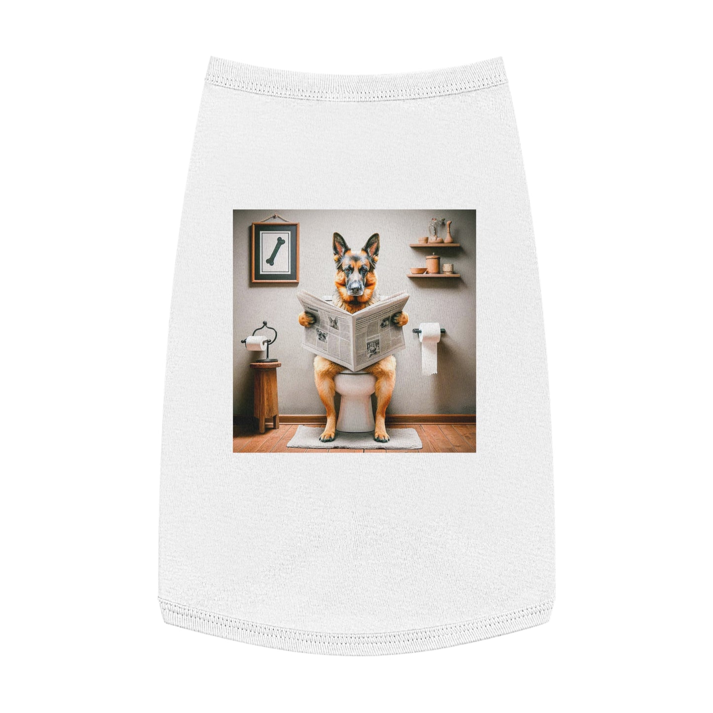 Pet Tank Top German Shepherd Pets Printify L White 