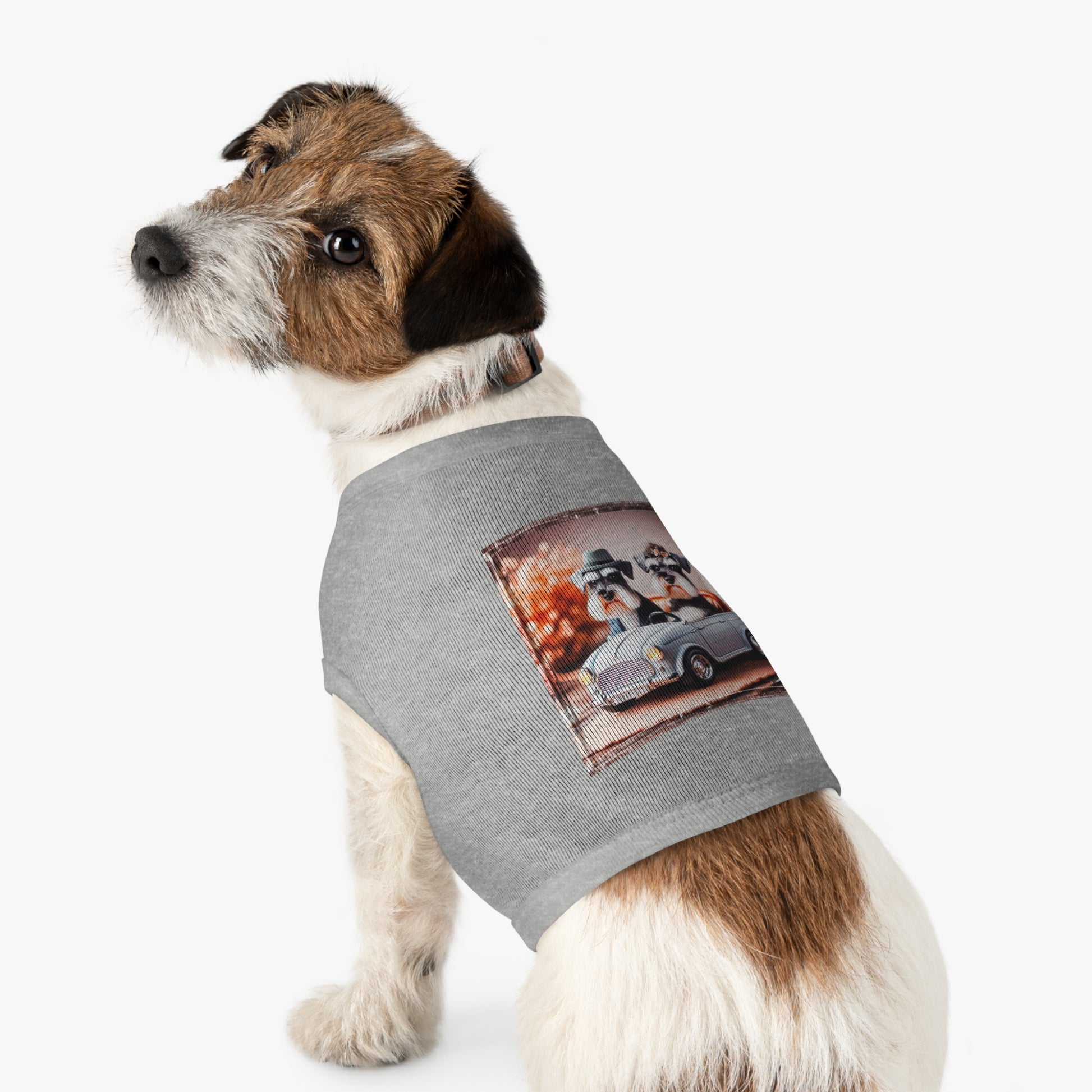 Miniature Schnauzer men driving shirt Pets Printify