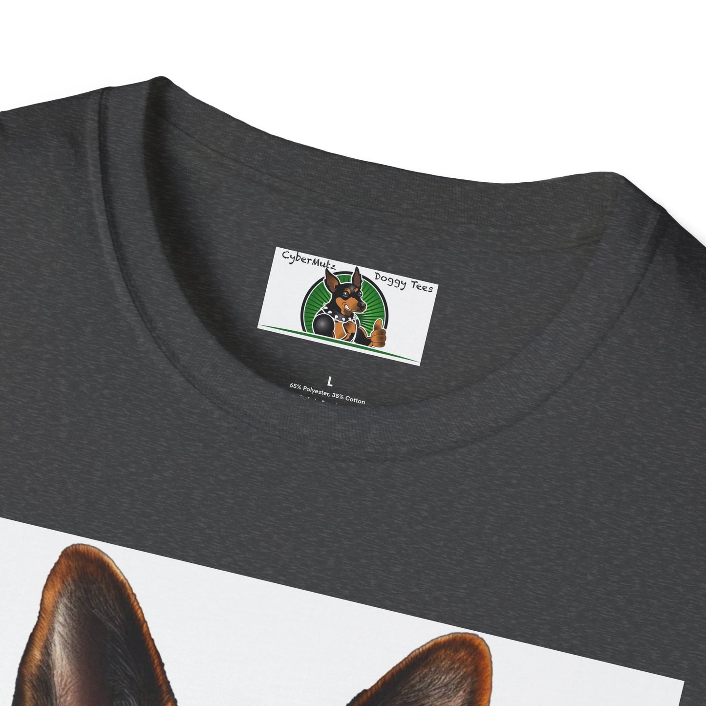 German Shepherd in Suit and Sunglasses Unisex Softstyle T-Shirt T-Shirt Printify