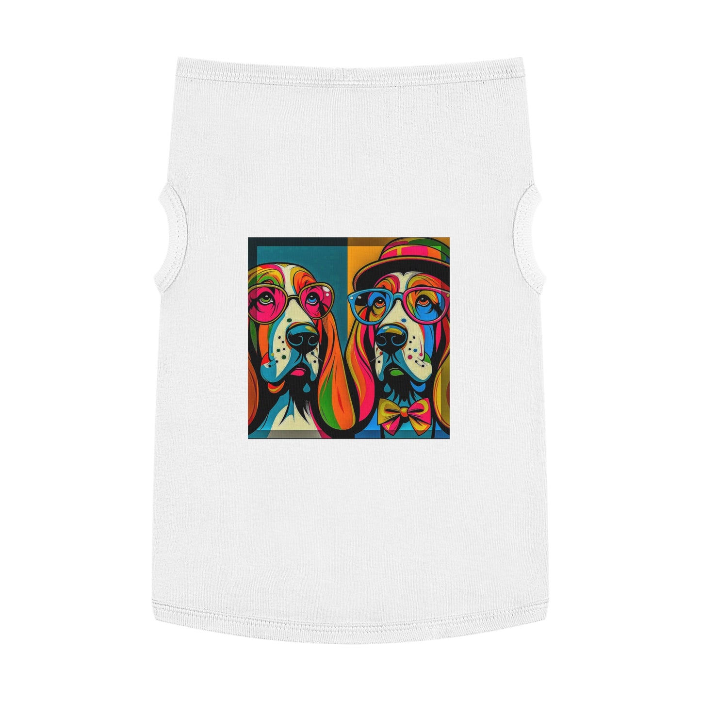 Pet Tank Top Basset Hound Pets Printify XL White