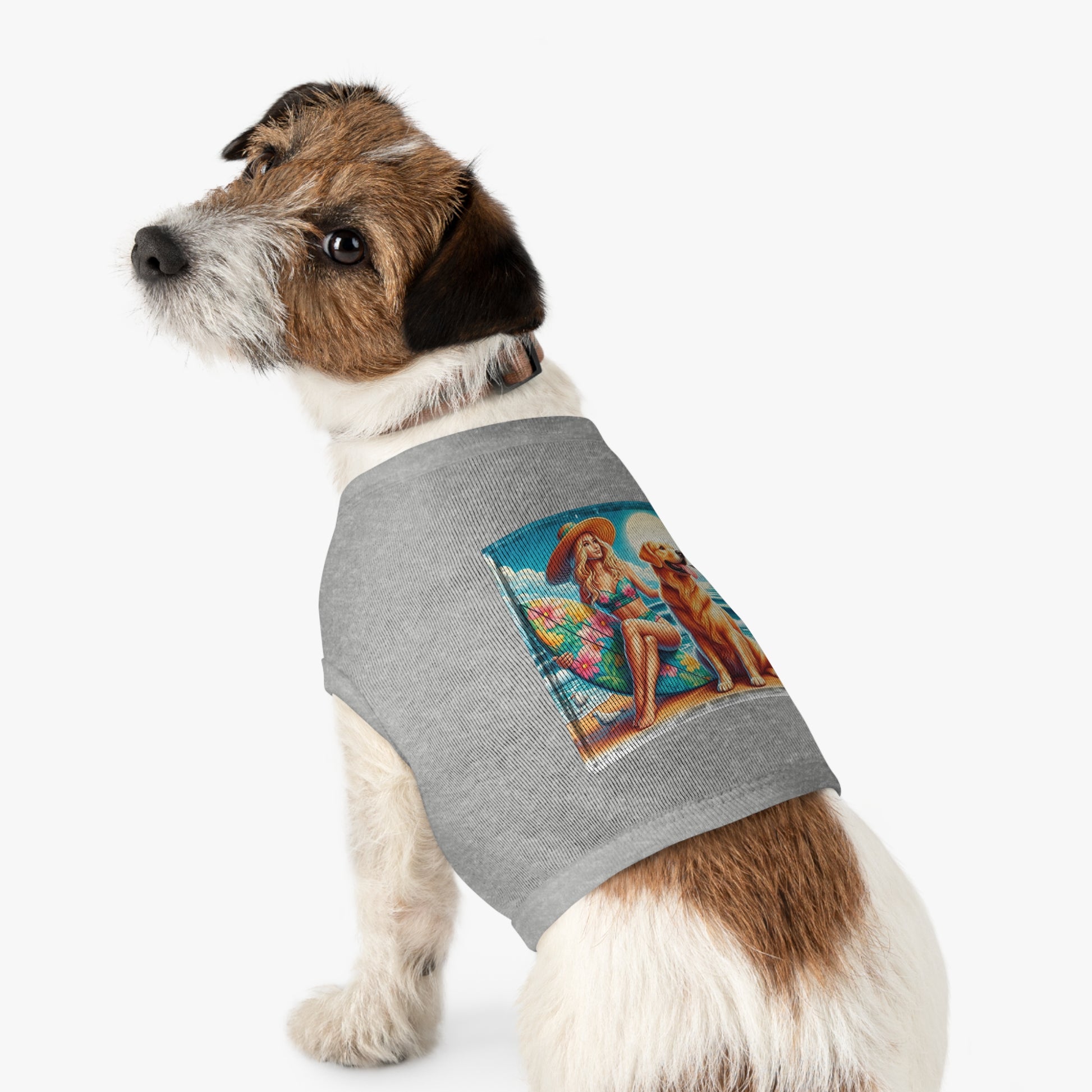 Golden Retriever pet tank top Pets Printify   