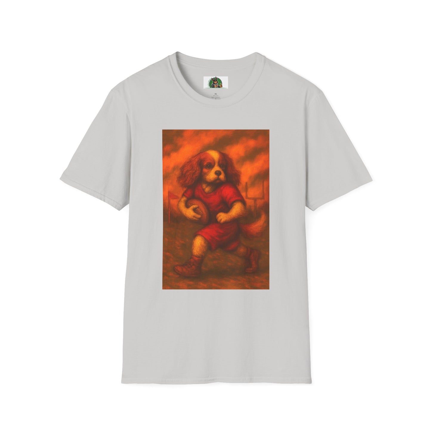 Unisex T-Shirt Cavalier King Charles Football Sports Design T-Shirt Printify Ice Grey S