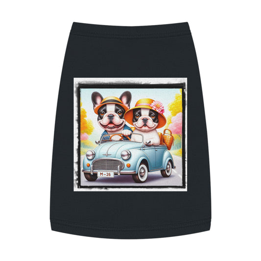 Wacky Pet Tank Top French Bulldog brother and sister t shirt Pets Printify M Black