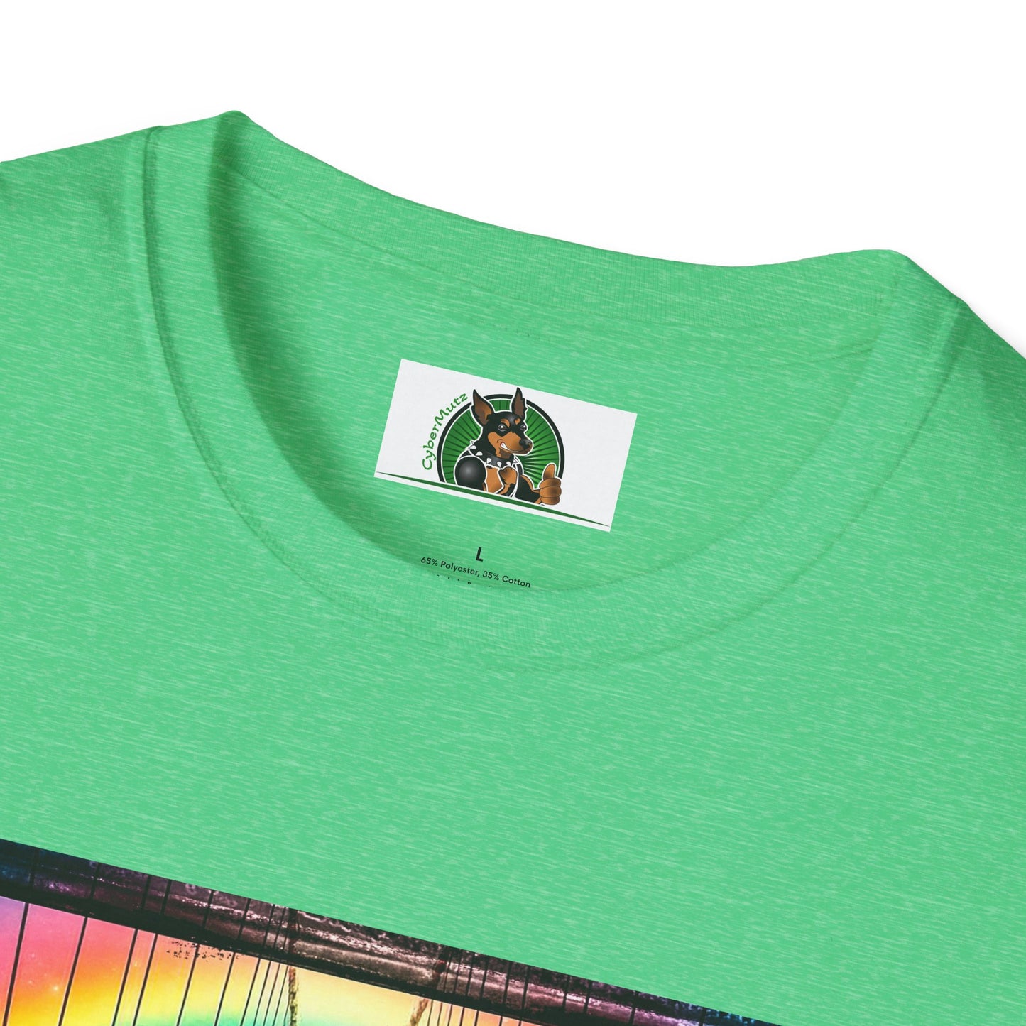 Australian Shepherd Bright Rainbow Bridge T-Shirt Printify