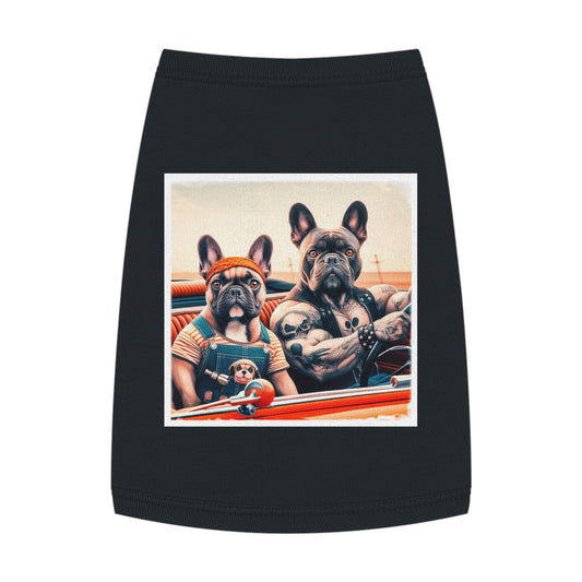 Pet Tank Top French Bulldog Pets Printify M Black