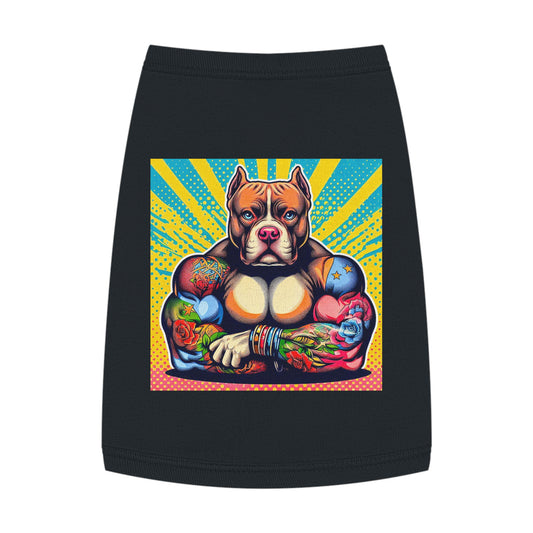 Pet Tank Top Pit Bull Pets Printify M Black