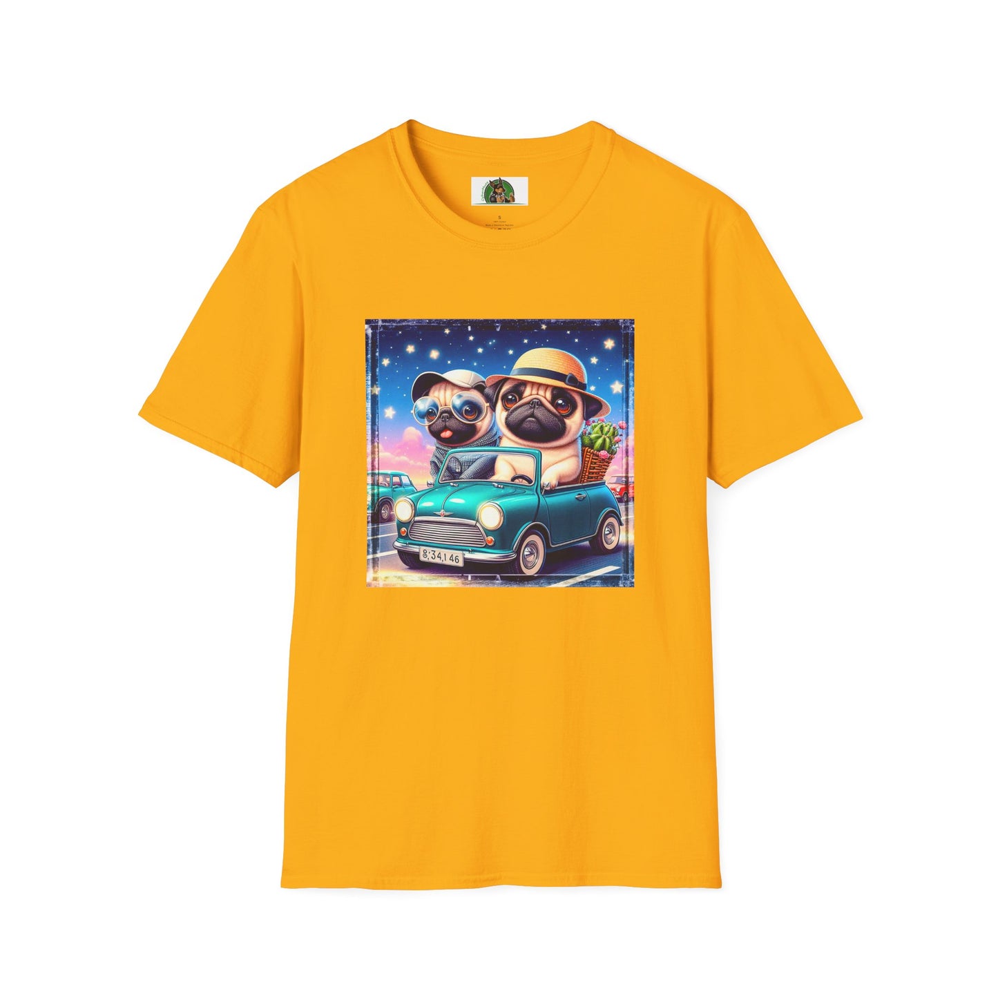 Wacky Pugs T-Shirt Printify S Gold 