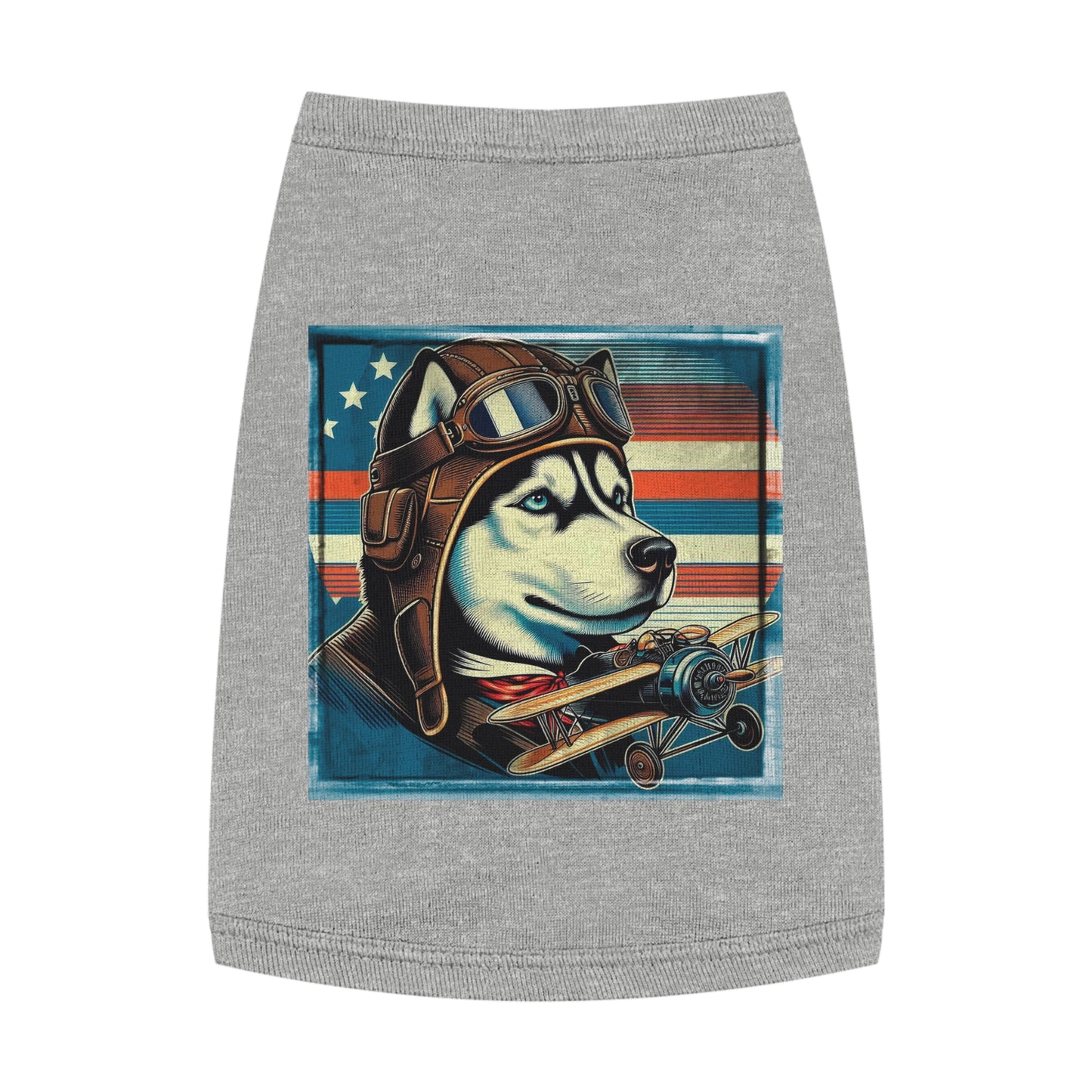 Pet Tank Top Husky Pets Printify M Heather 