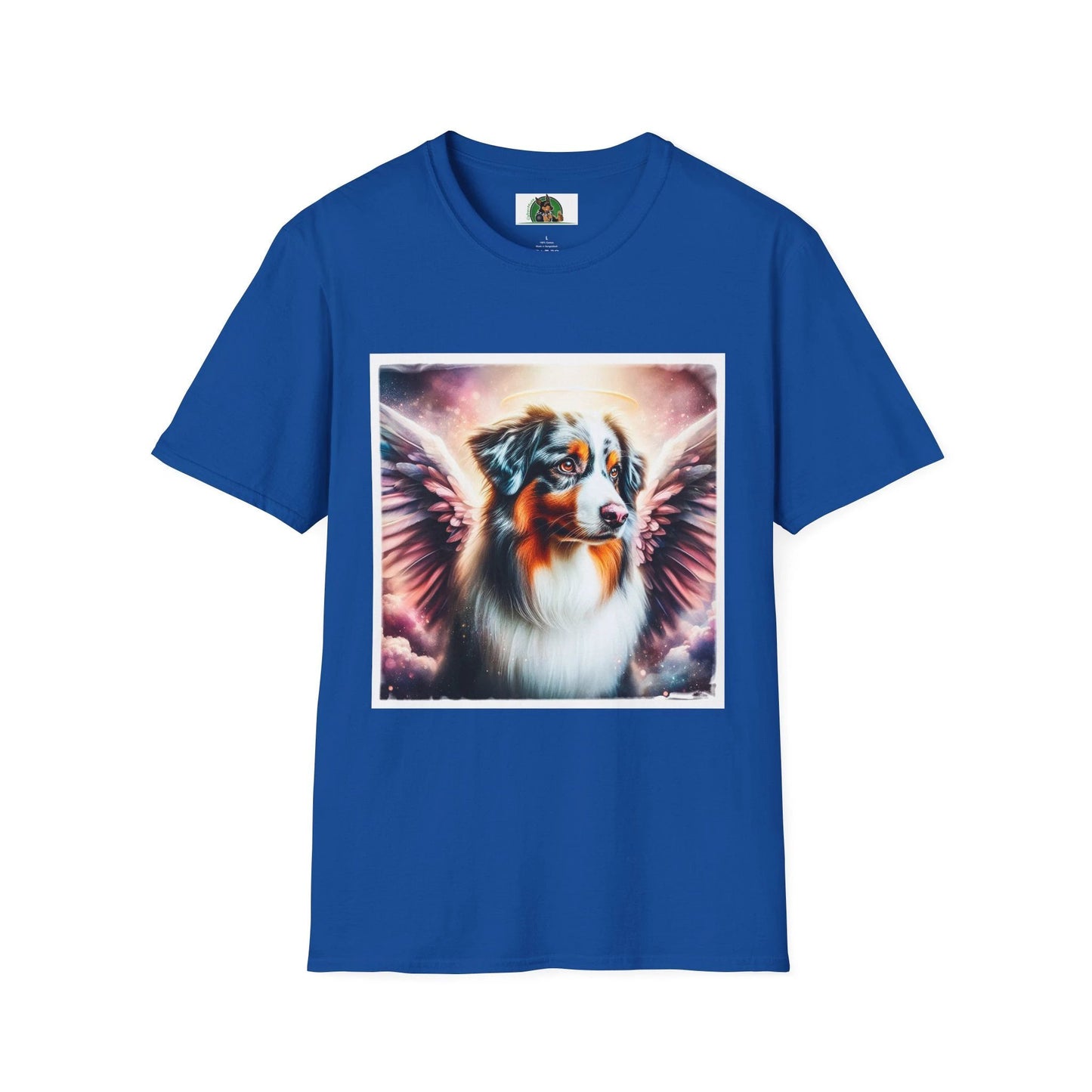 Australian Shepherd Pink Angel Wings Tee For Dog Lovers Gift Celebrate Loyal Companions T-Shirt Printify XS Royal