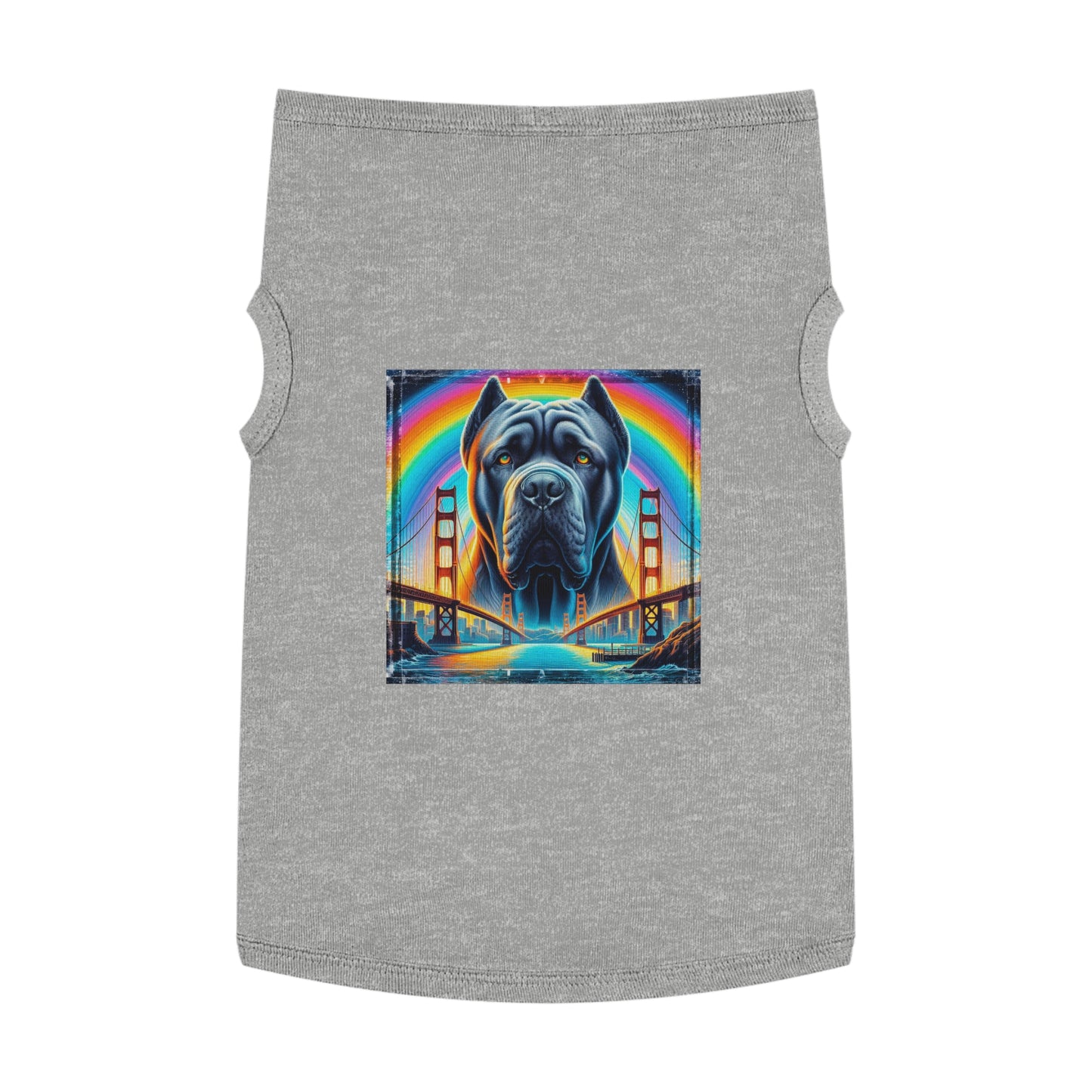 Pet Tank Top Cane Corso Double Rainbow Bridge Pets Printify XL Heather