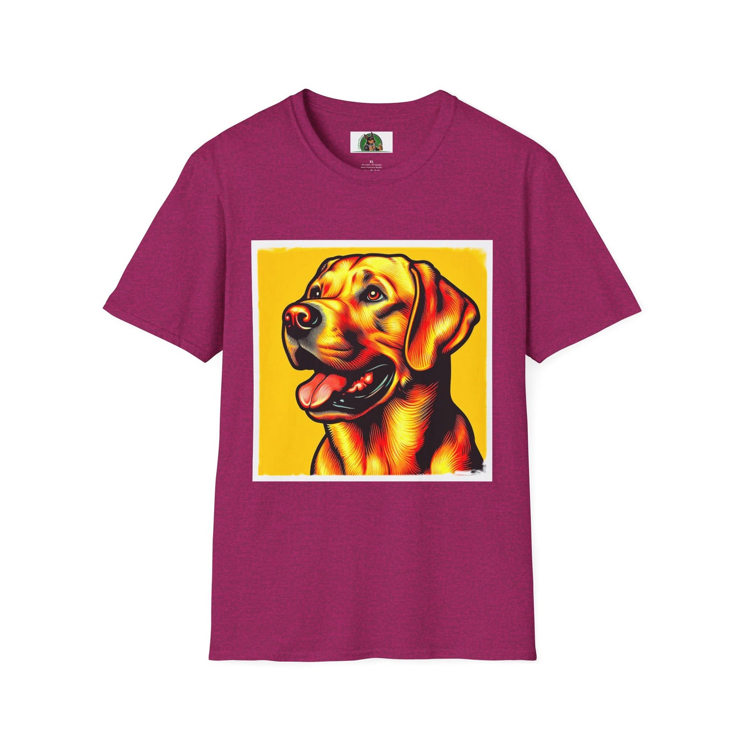 Labrador Retriever T-Shirt Printify S Antique Heliconia 