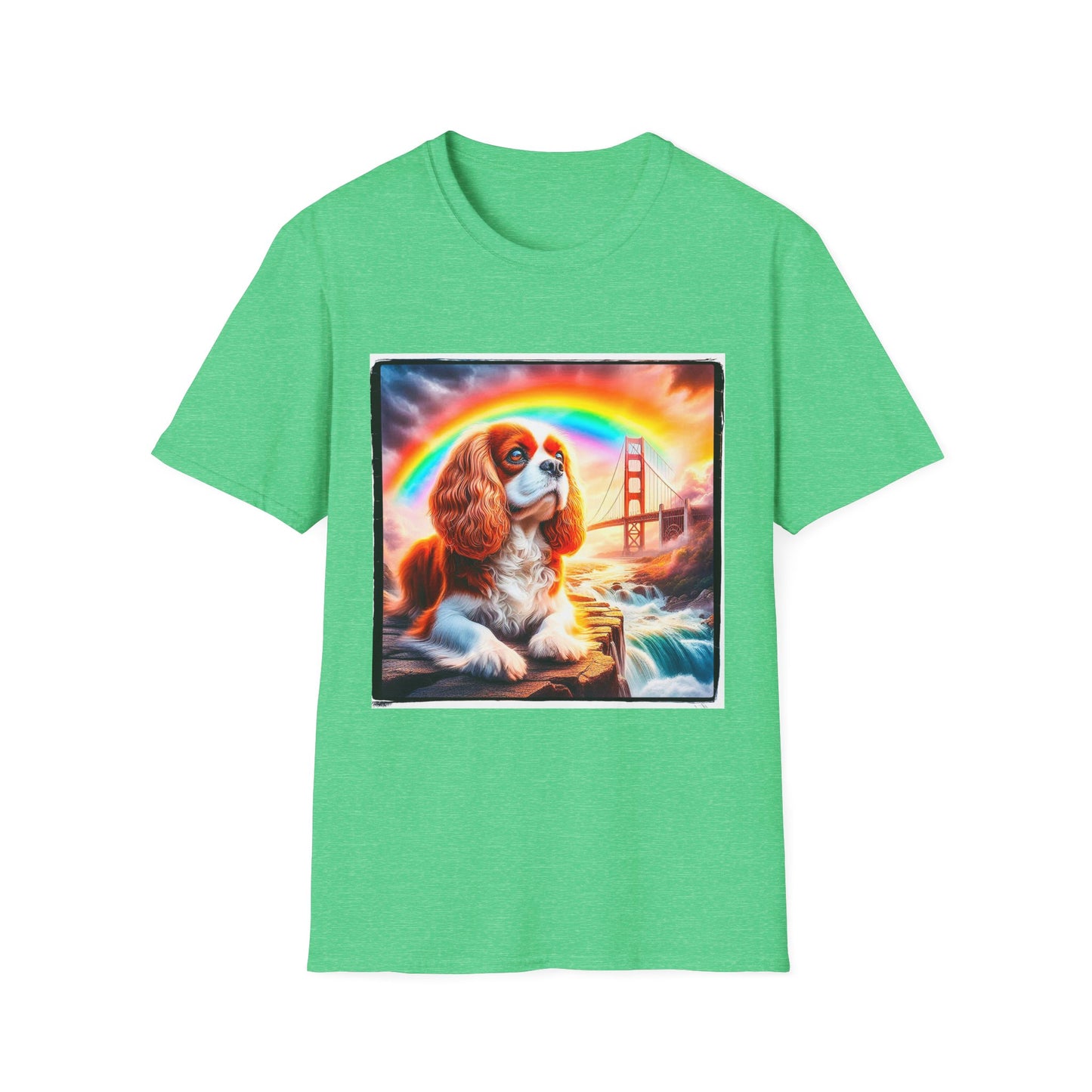 Cavalier King Charles Spaniel T-Shirt Printify S Heather Irish Green 