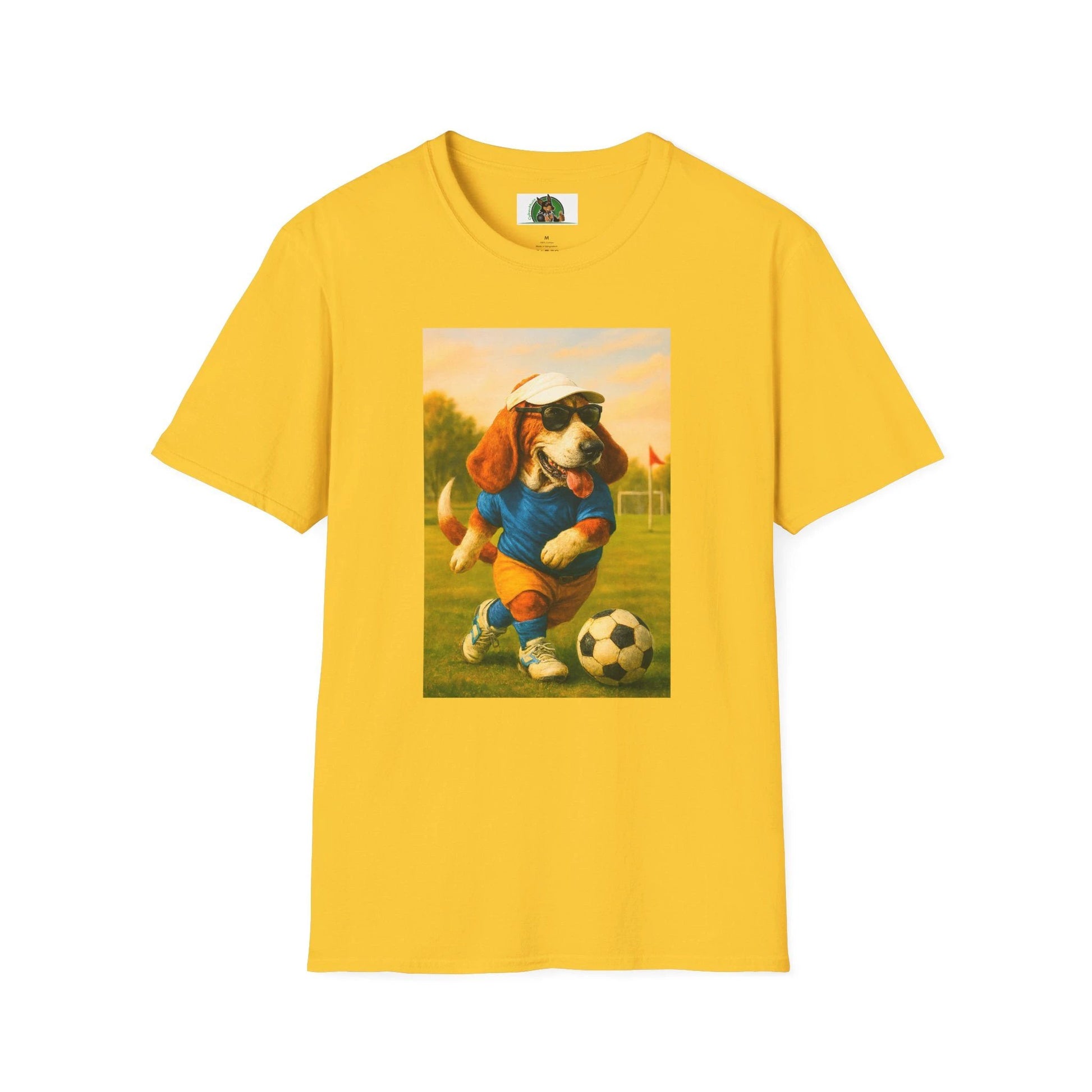 Sports Soccer Bassett Hound T Shirt For Dog Lovers And Soccer Fans Unisex Casual Wear Gift T-Shirt Printify Daisy S