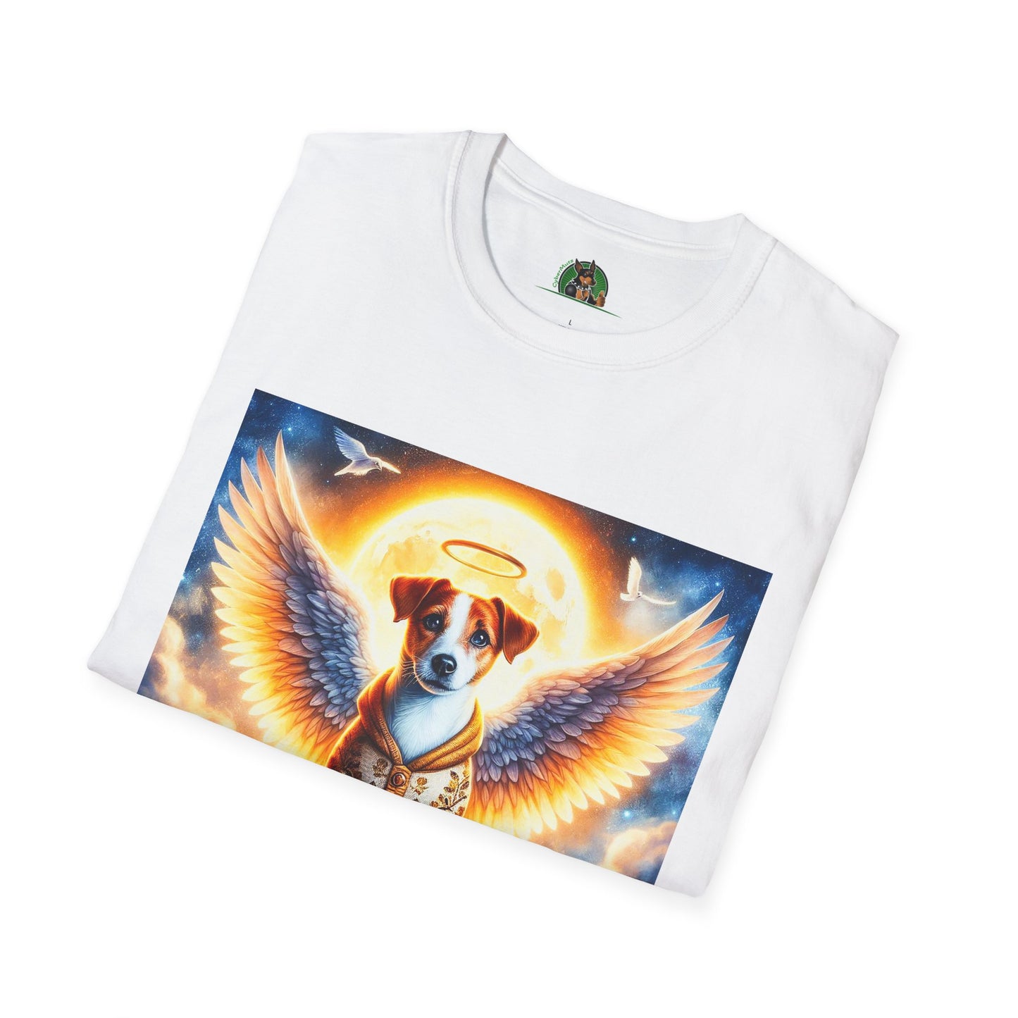 Jack Russell Golden Angel T-Shirt Printify   