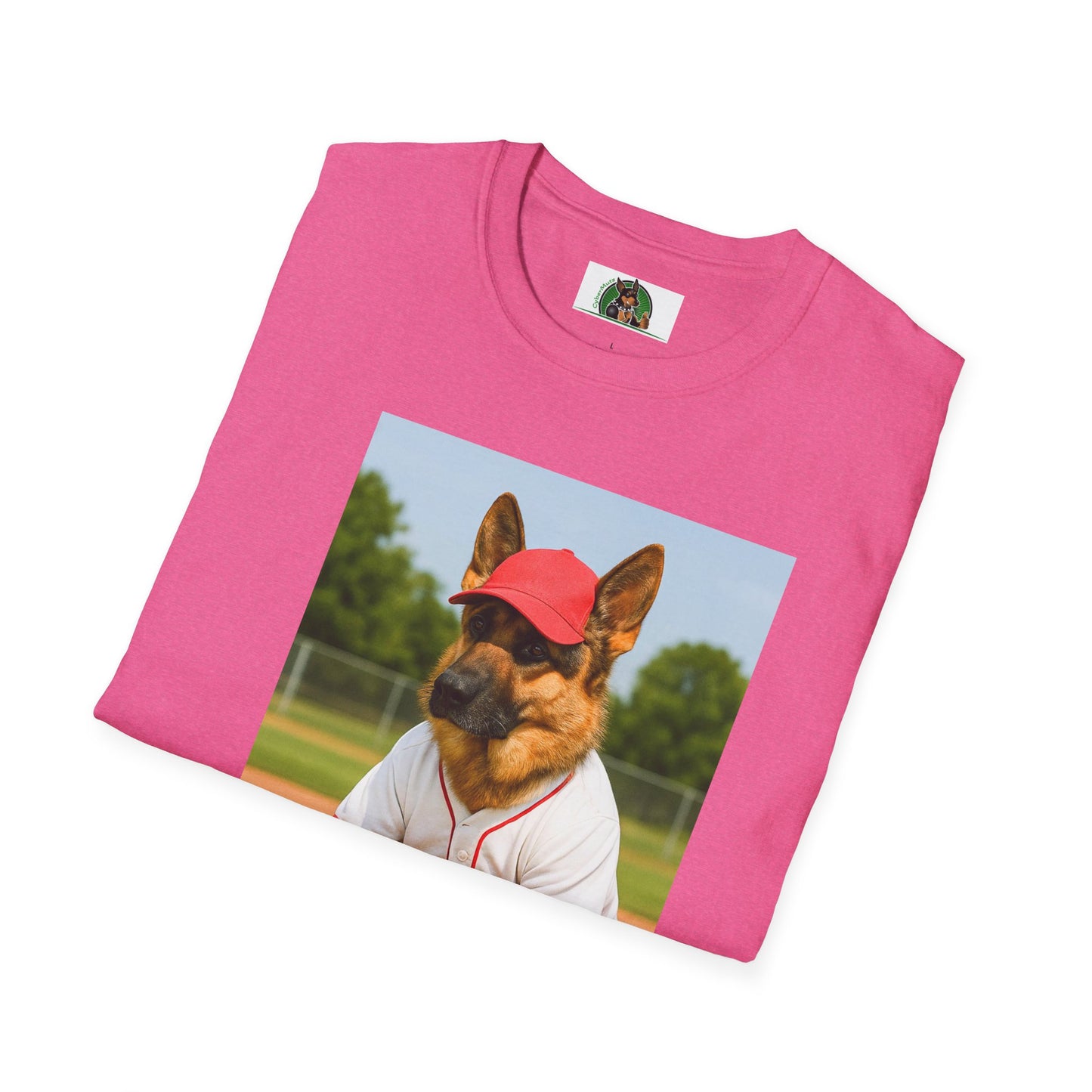 German Shepherd Playing Baseball T-Shirt — Sports Dog Tee