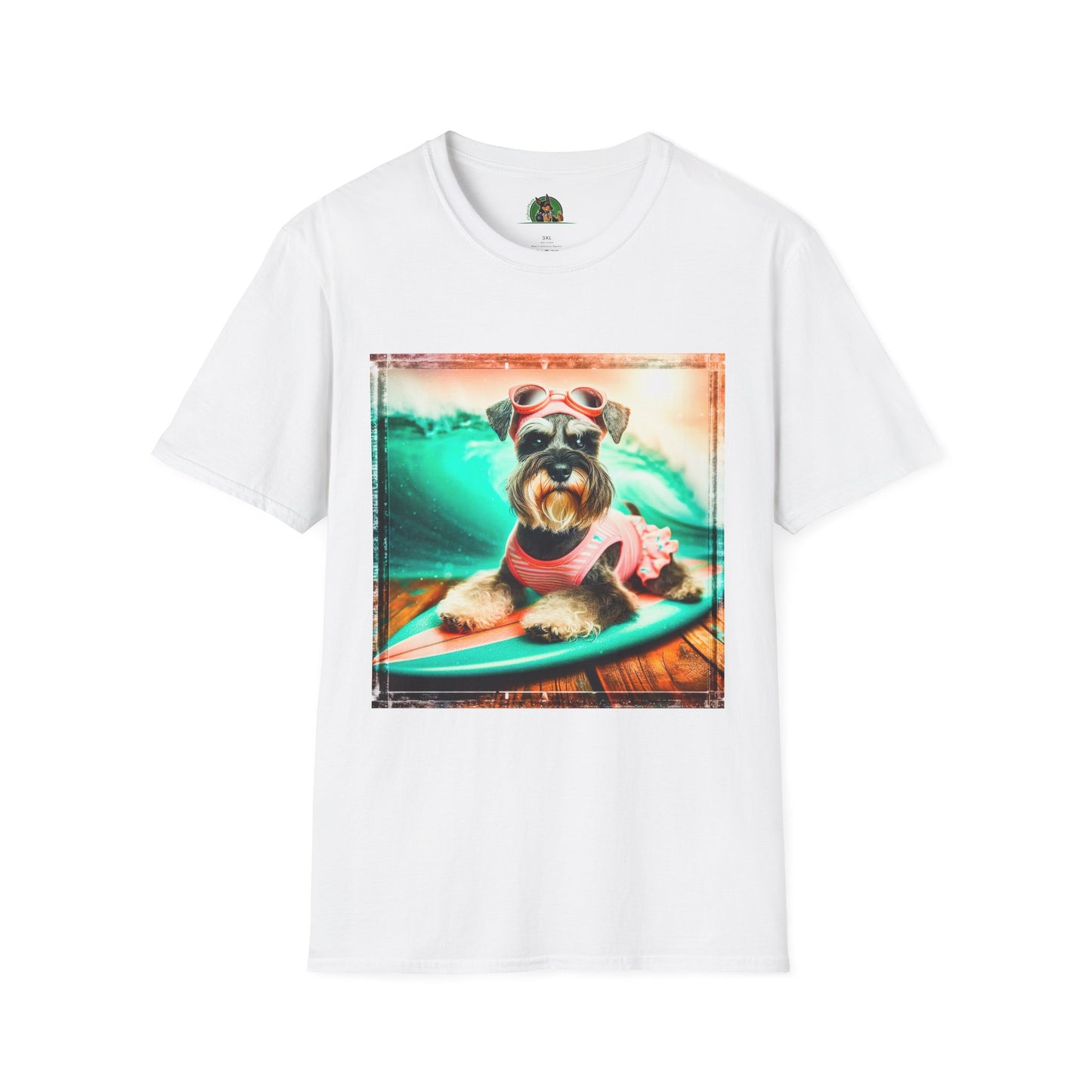 Schnauzer T-Shirt with Miniature Schnauzer Design T-Shirt Printify XS White 