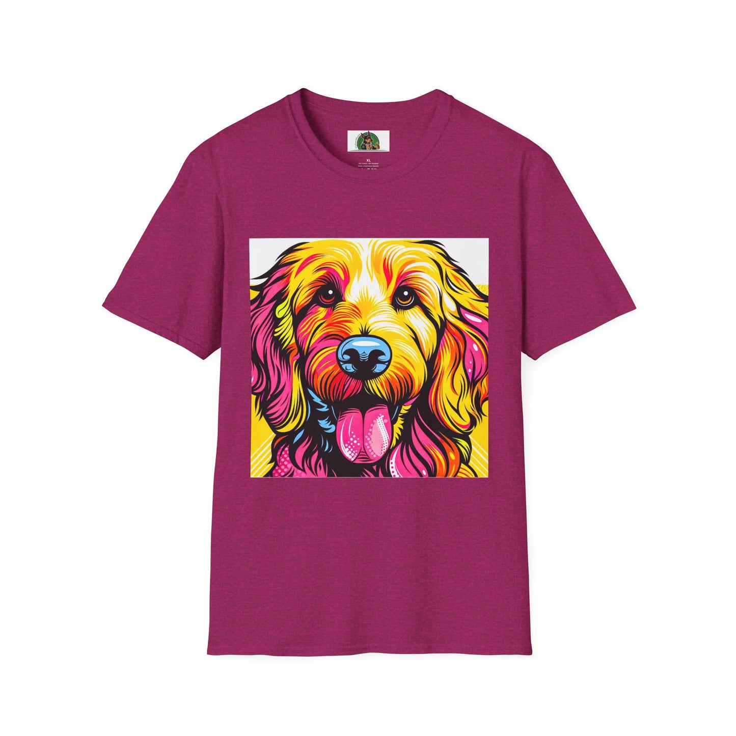 Golden Doodle T-Shirt Printify S Antique Heliconia