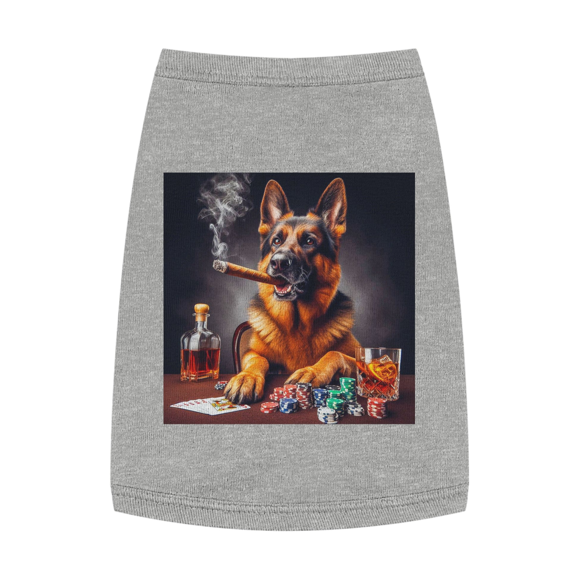 Pet Tank Top German Shepherd Pets Printify M Heather 