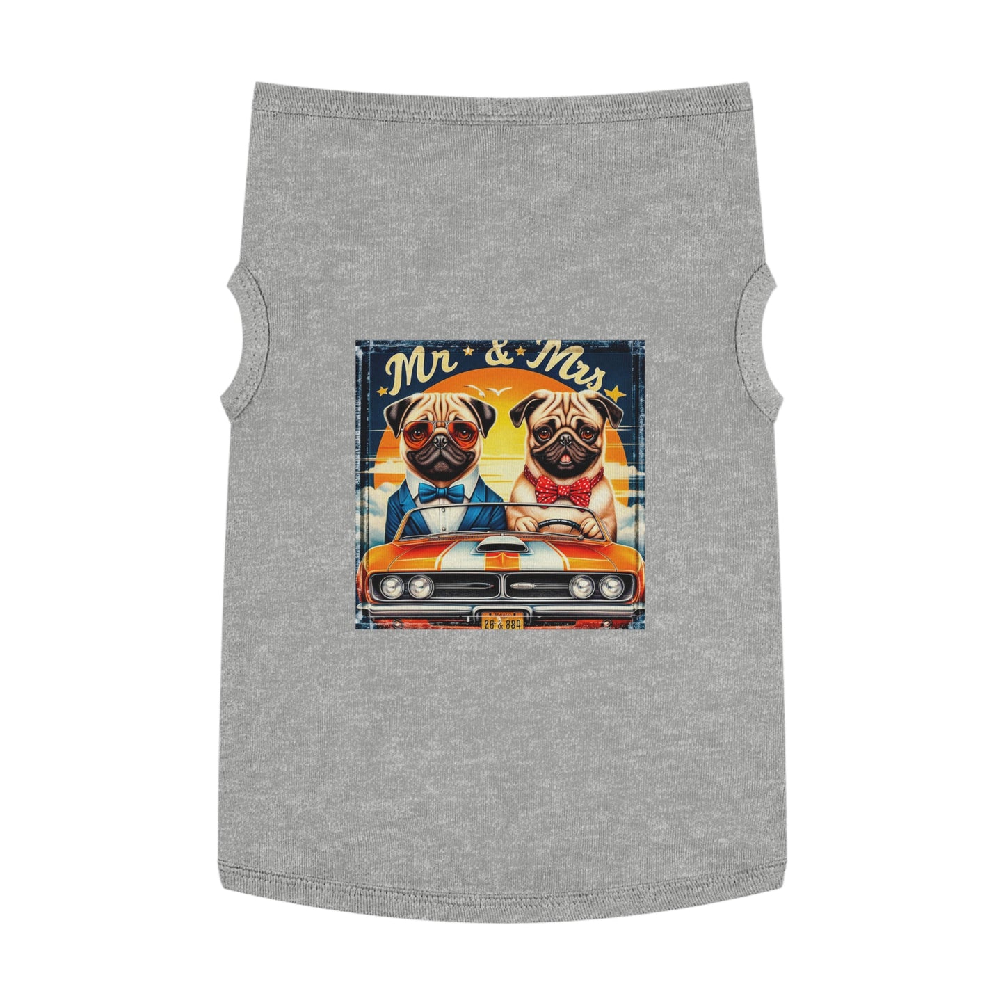 Wacky Pet Tank Top Pug Pets Printify XL Heather 