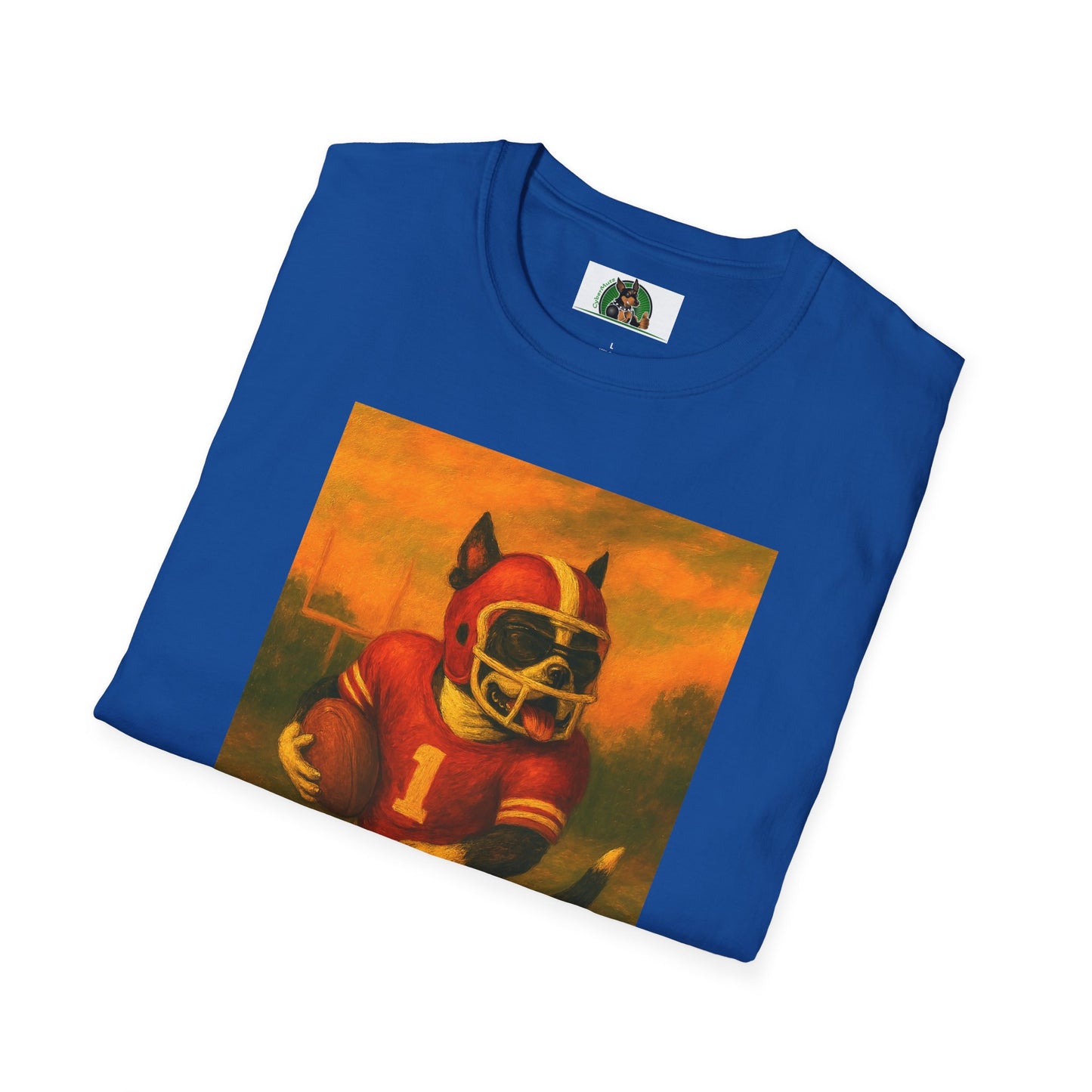 Sports Boston Terrier Football Unisex T-Shirt T-Shirt Printify