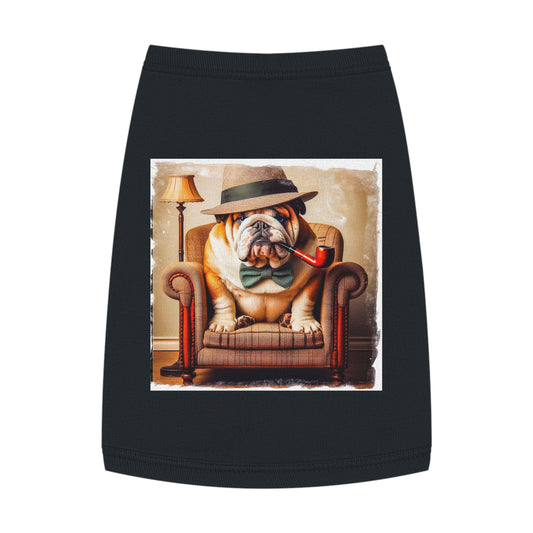 Pet Tank Top Bulldog cigar day t shirt Pets Printify M Black