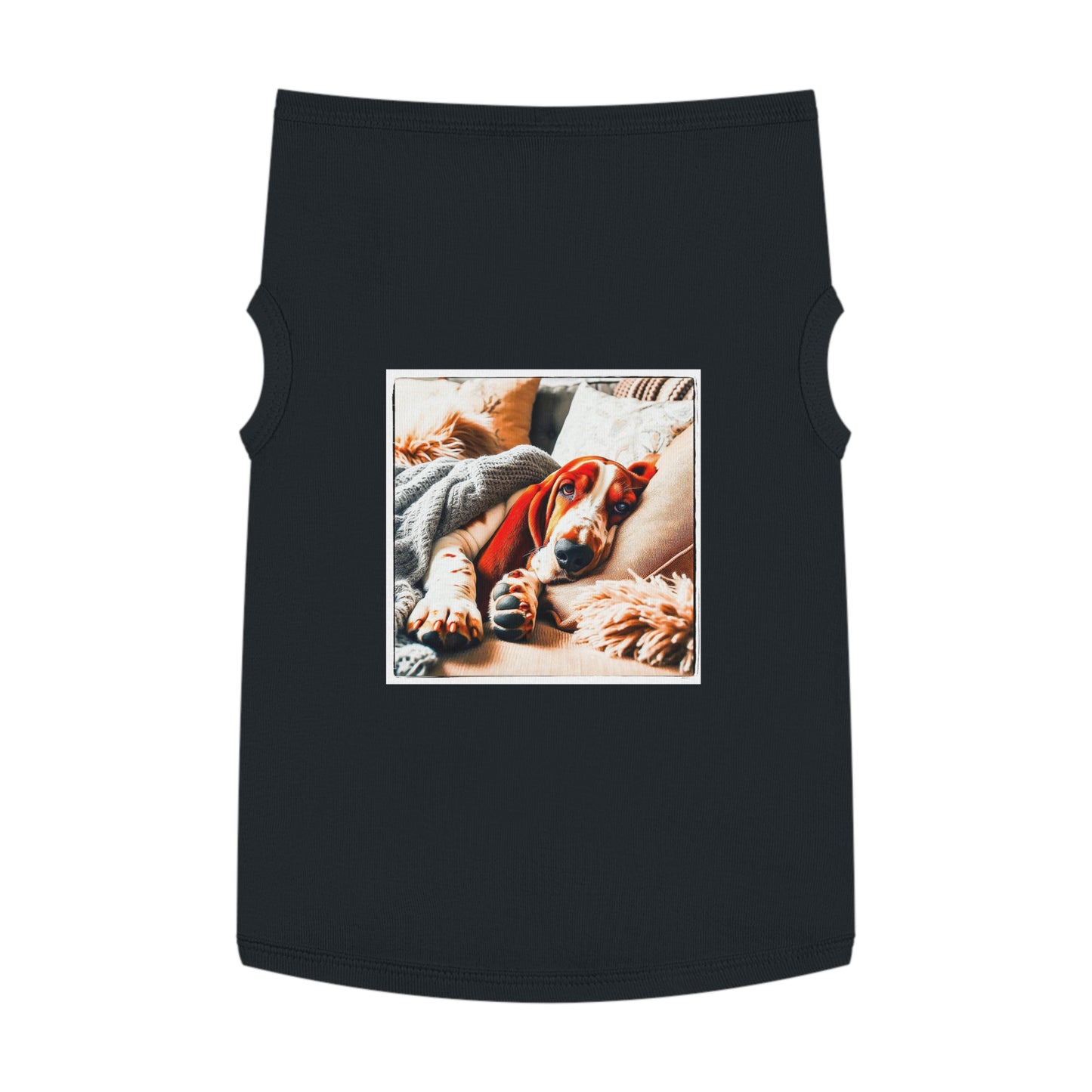 Pet Tank Top Basset Hound Pets Printify XL Black 