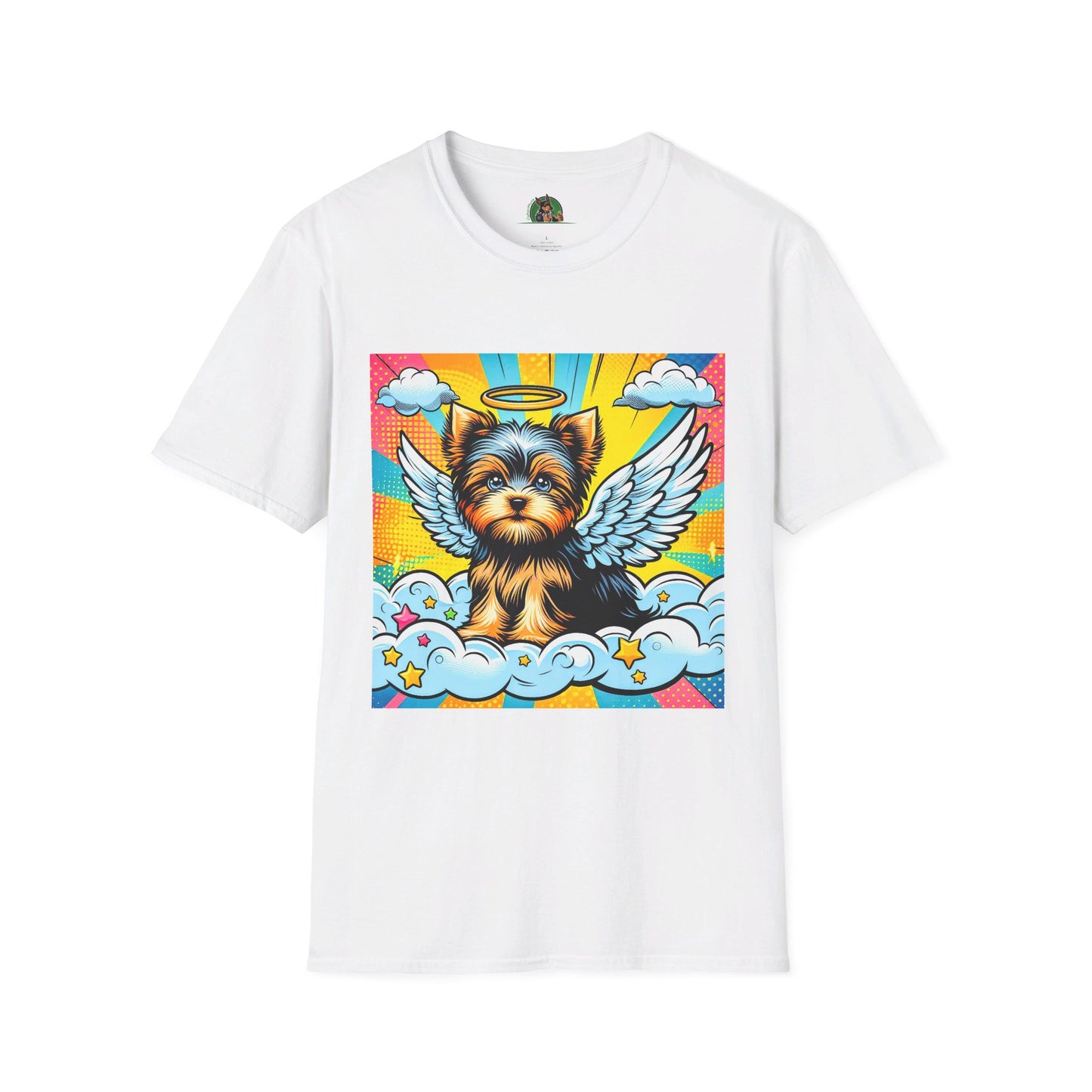 Yorkie T-Shirt Printify S White 