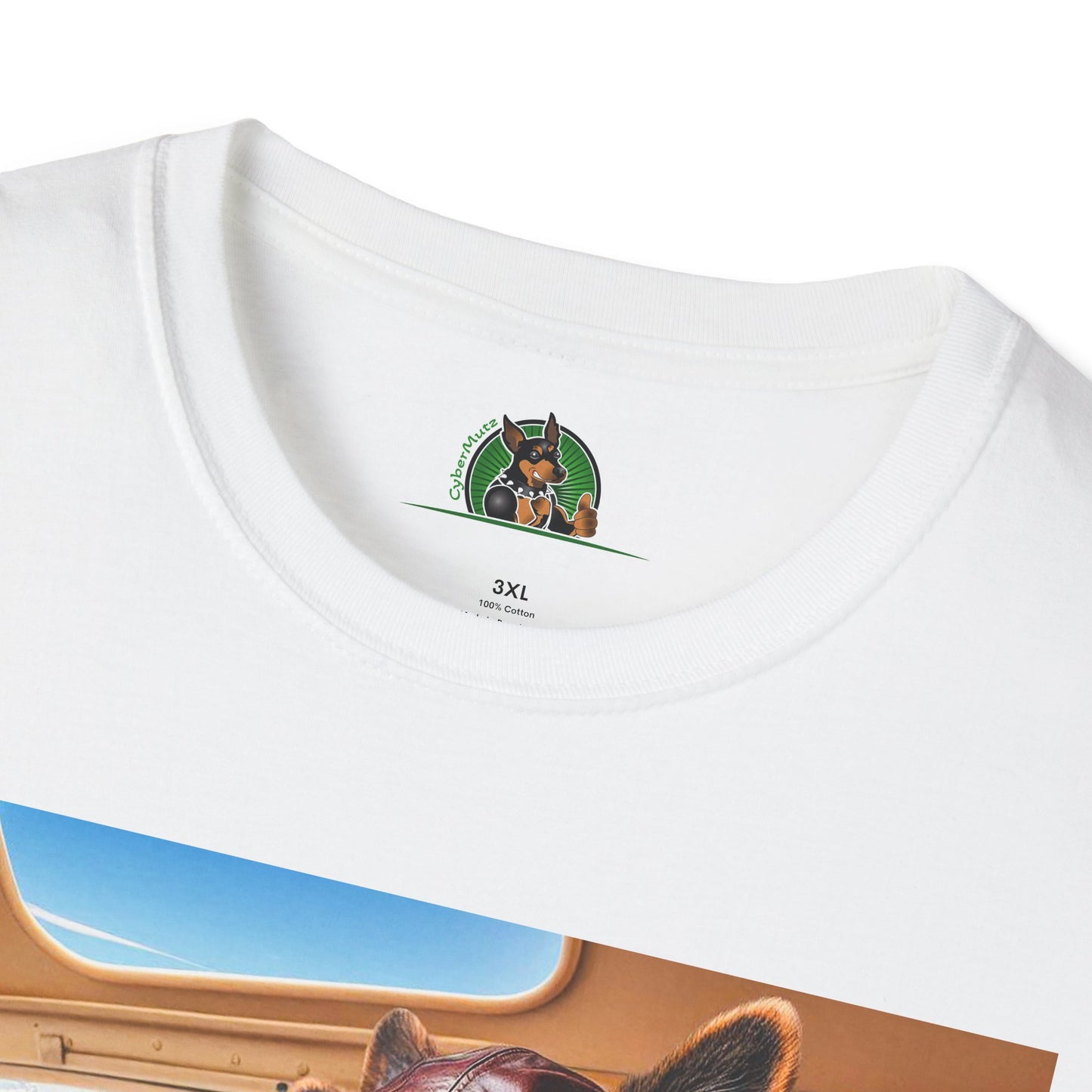 German Shepherd airline pilot T-Shirt Printify