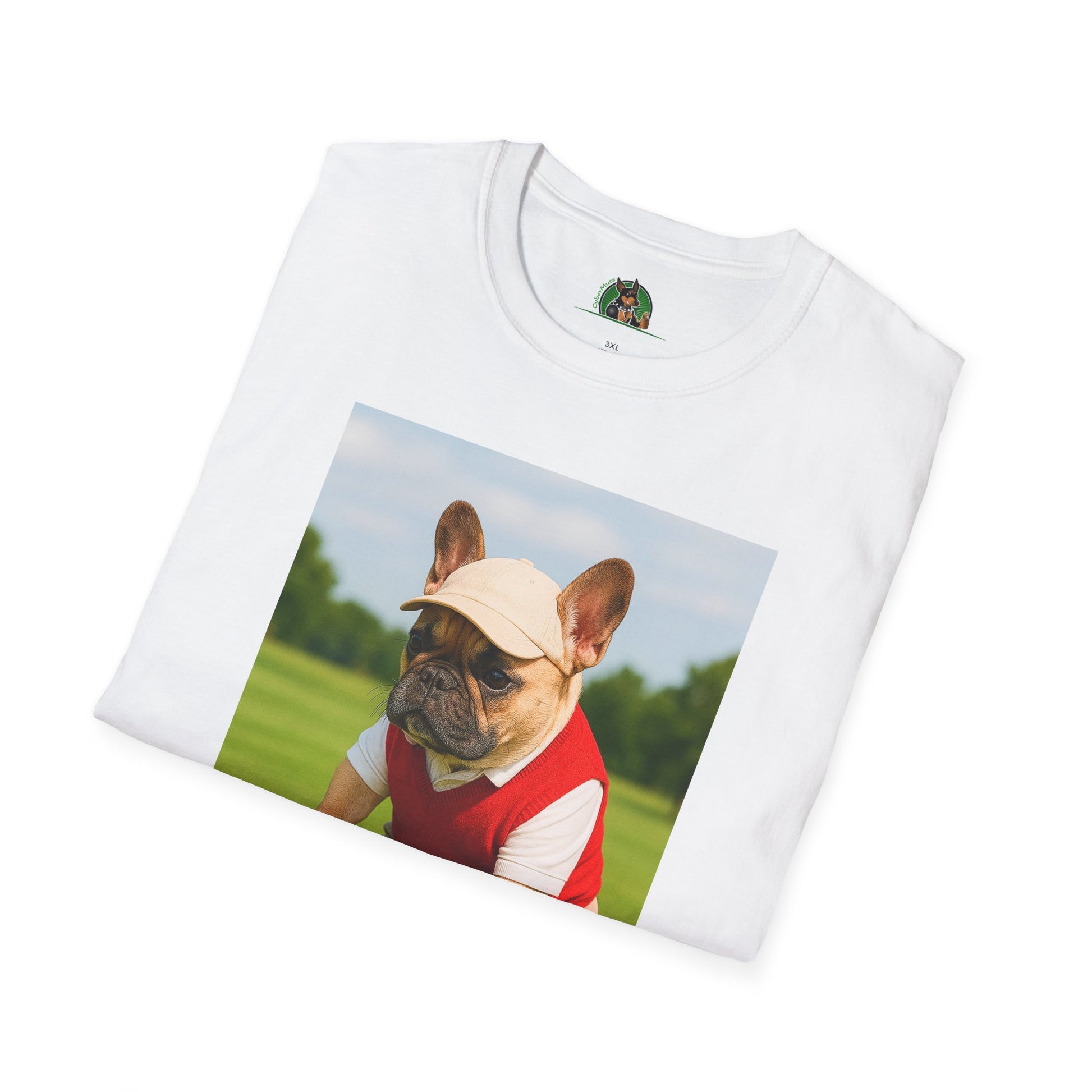Sports Golf French Bulldog T-Shirt T-Shirt Printify