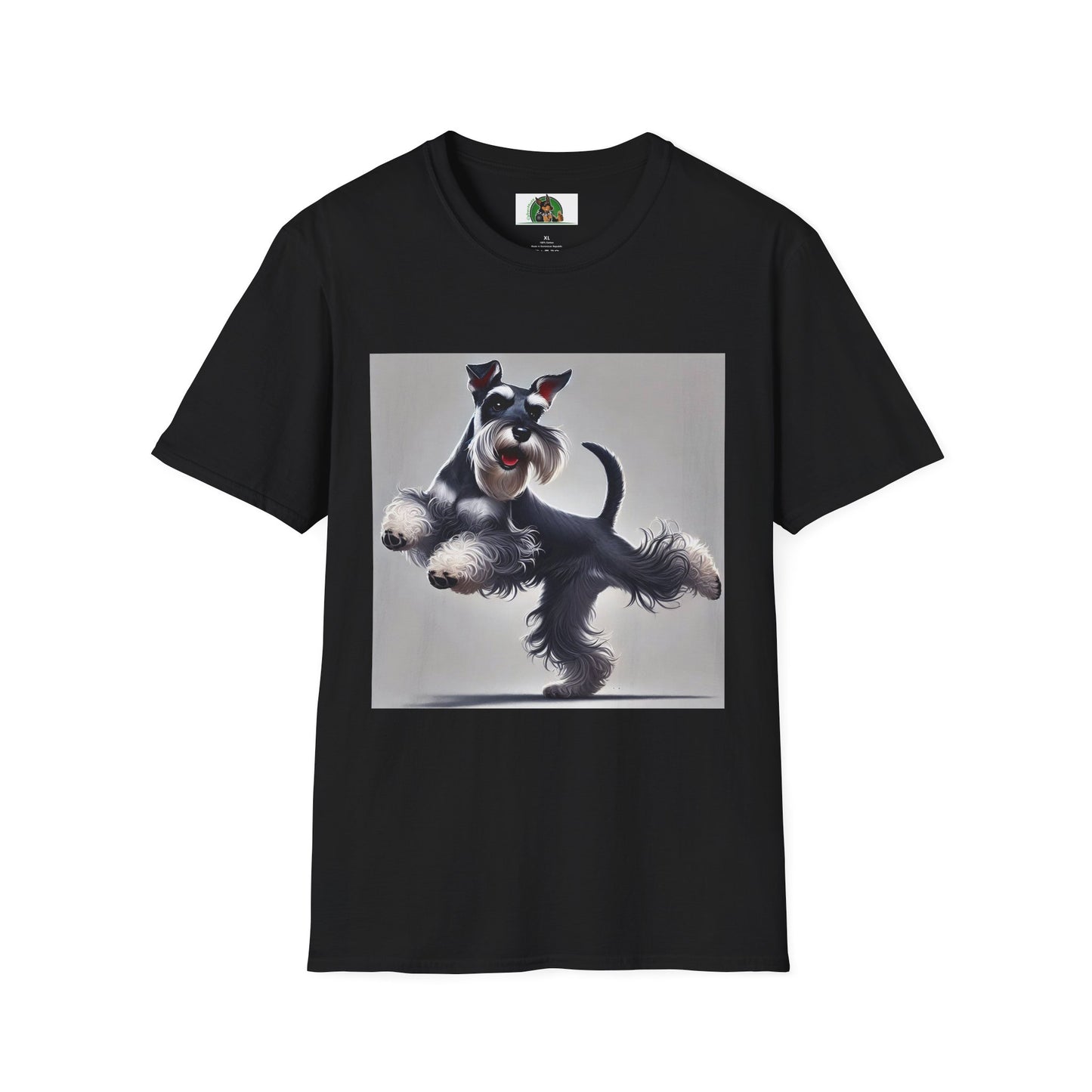 Dancing Miniature Schnauzer T-Shirt T-Shirt Printify XS Black