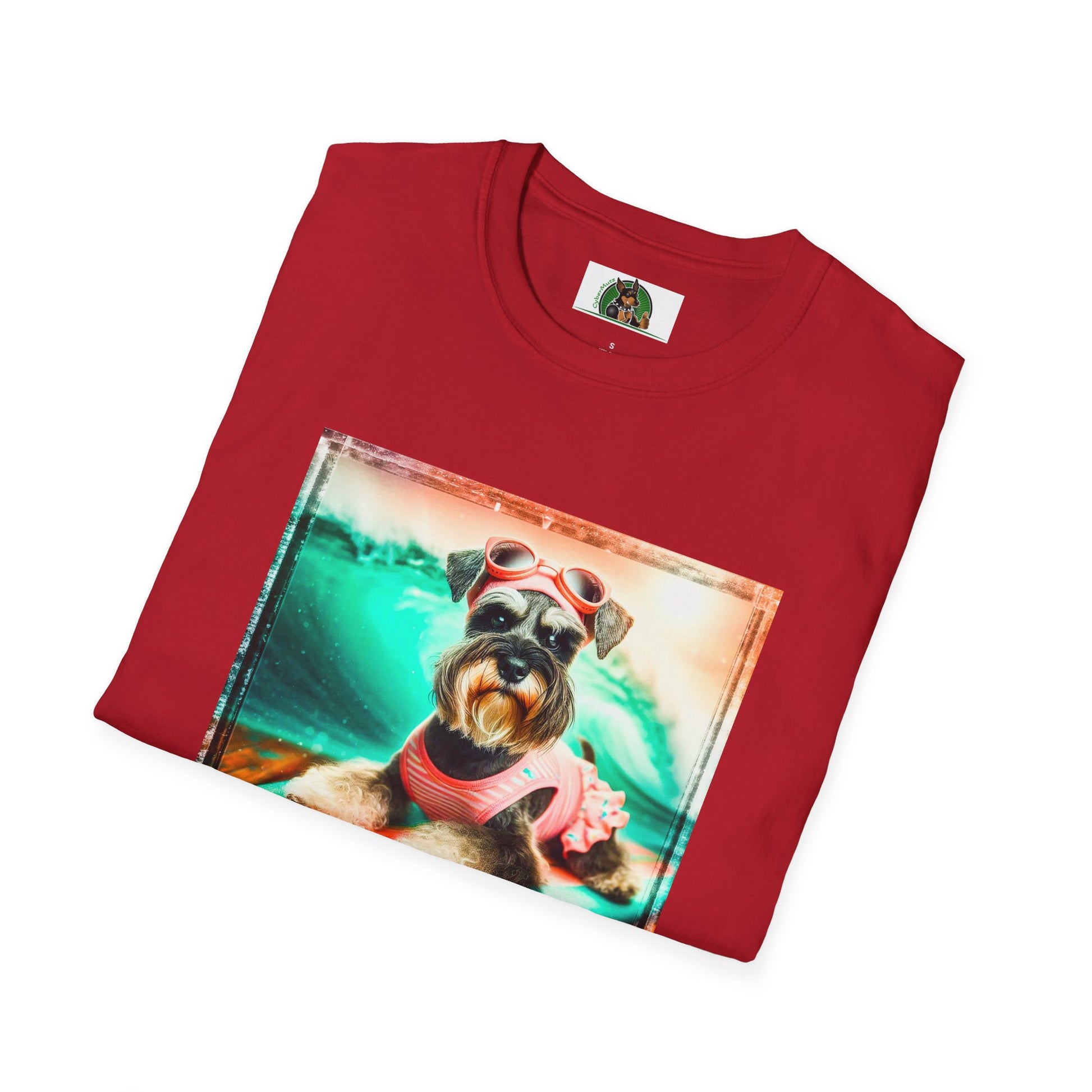 Schnauzer T-Shirt with Miniature Schnauzer Design T-Shirt Printify   