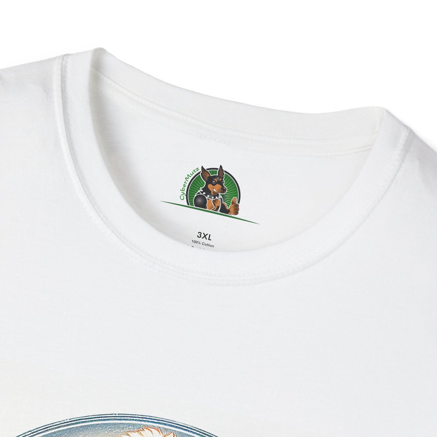 Golden Doodle flowery waves t shirt T-Shirt Printify