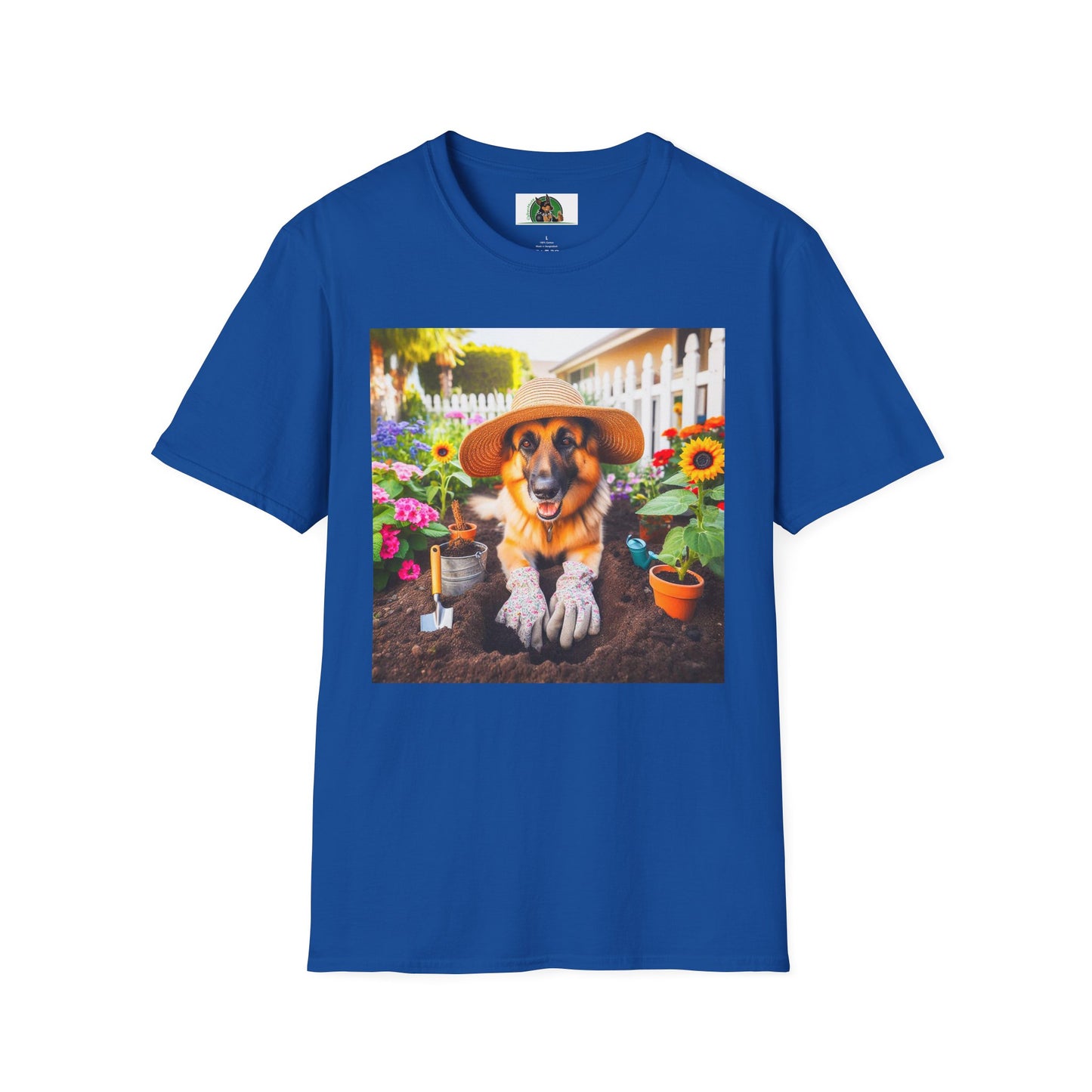 German Shepherd Gardner shirt T-Shirt Printify Royal S