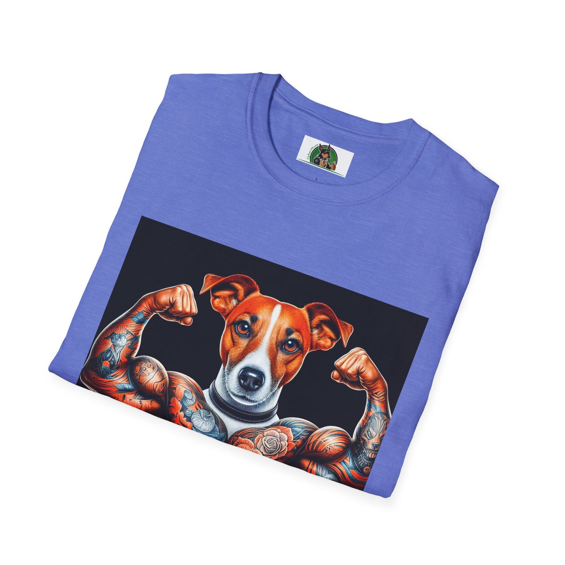 Jack Russell Tattooed Buff Dog T-Shirt Printify   