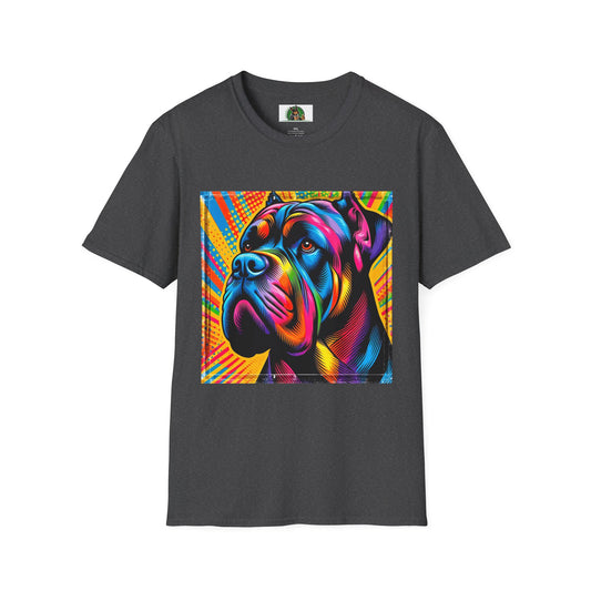 Cane Corso Colorful Pop Art TShirt T-Shirt Printify XS Dark Heather