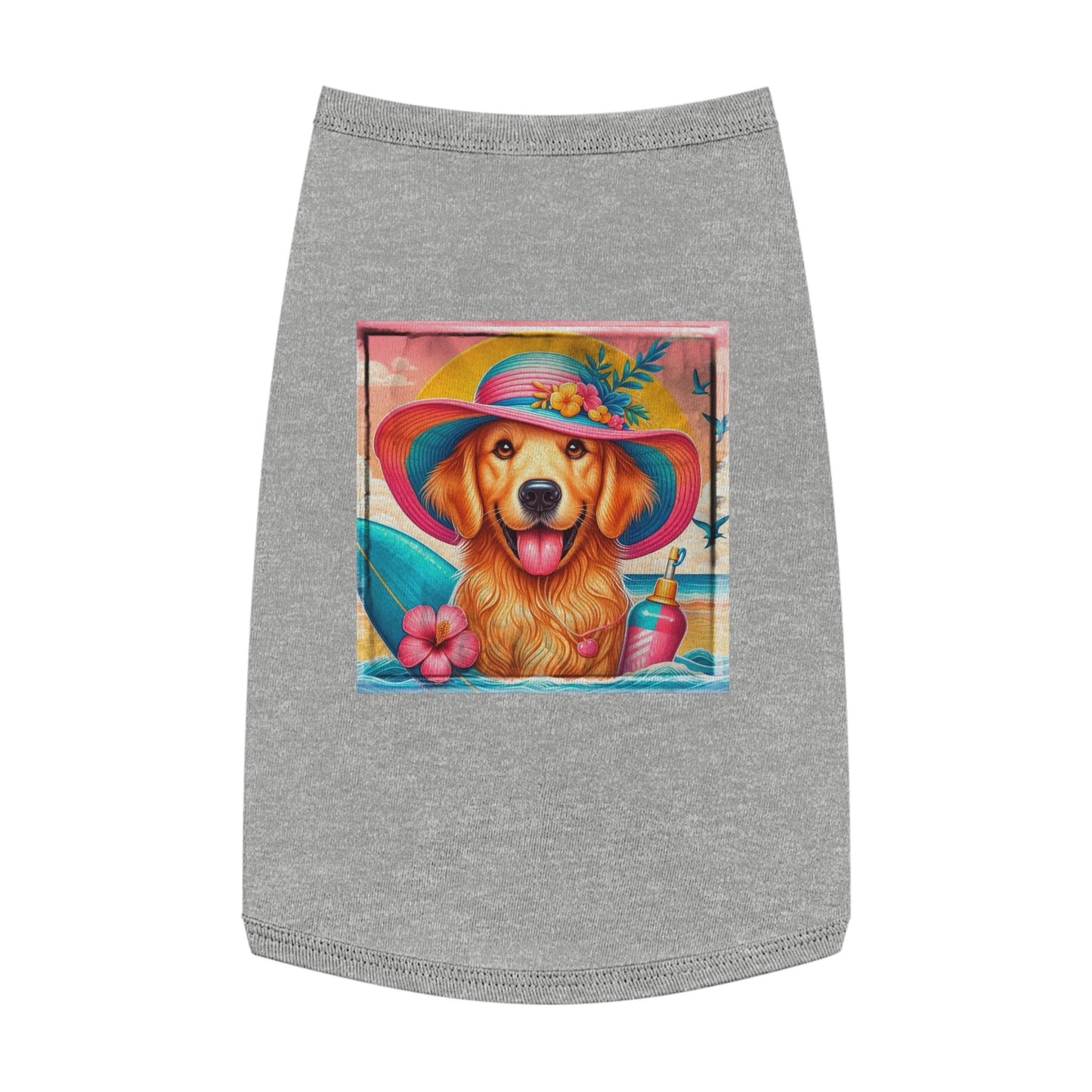 Golden Retriever pet tank top Pets Printify   