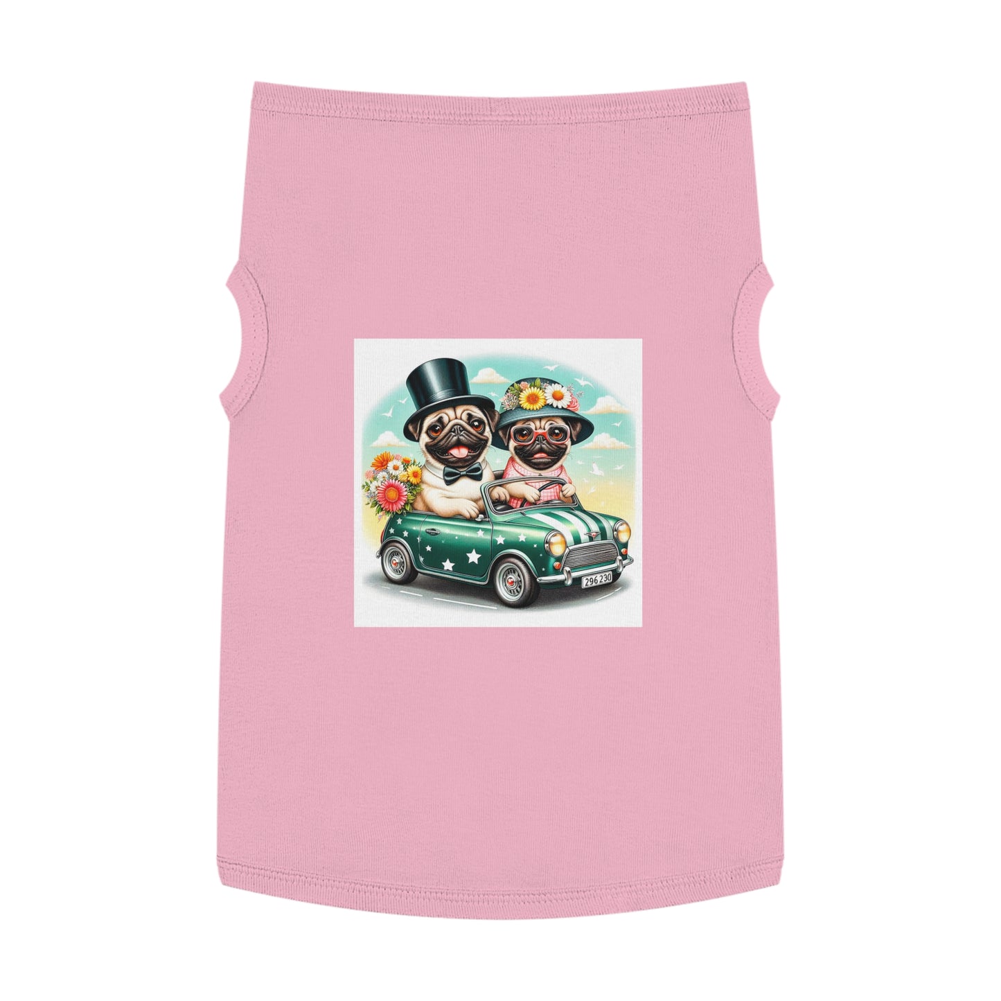 Wacky Pet Tank Top Pug Pets Printify XL Pink 