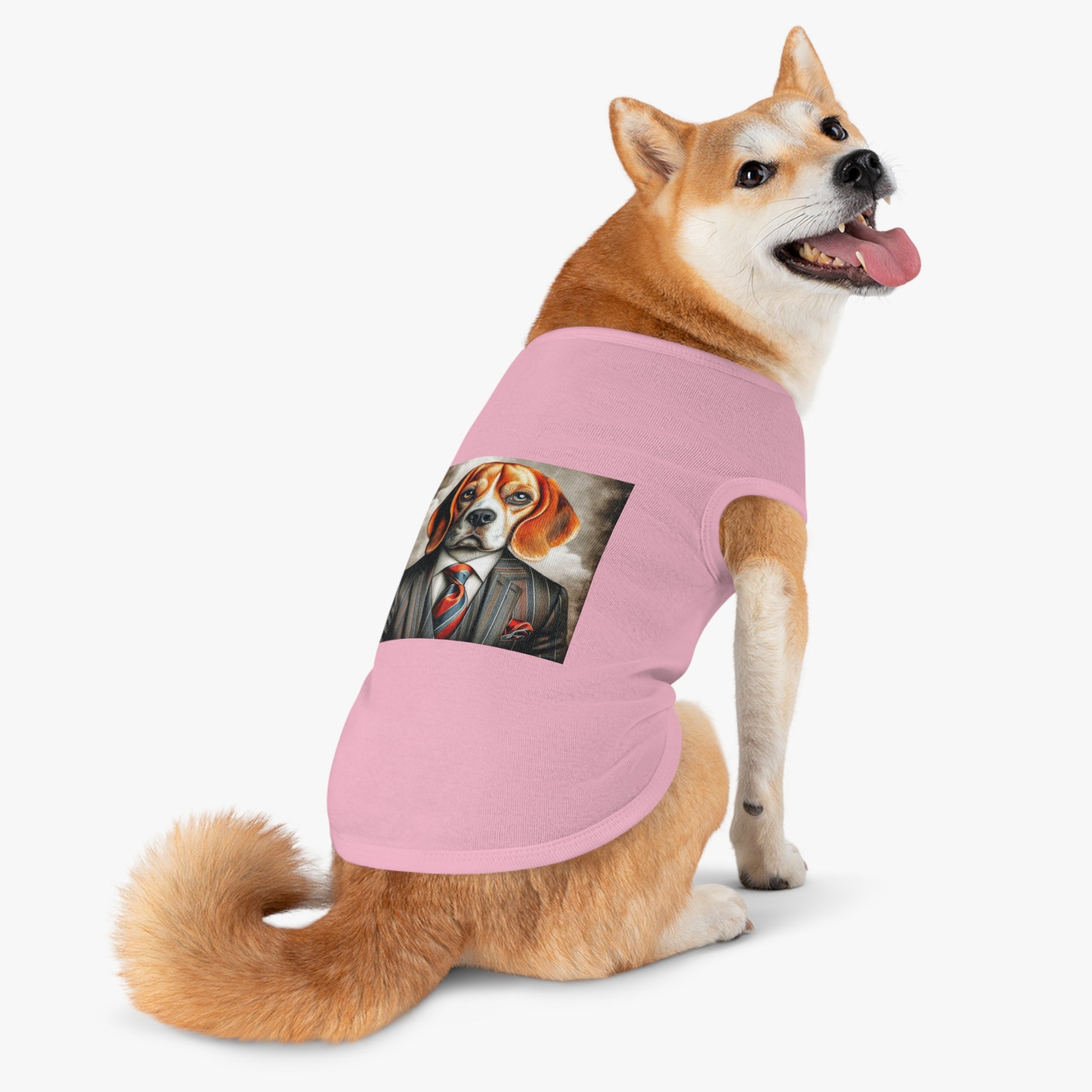 Pet Tank Top Beagle Dog In Suit Pets Printify   