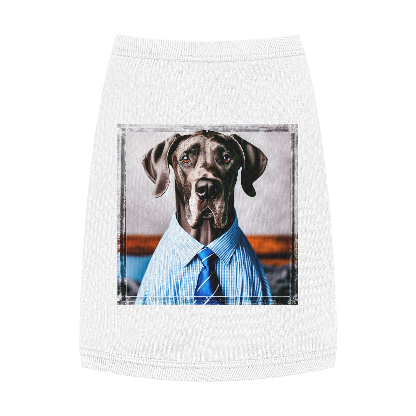 Pet Tank Top Great Dane Pets Printify M White