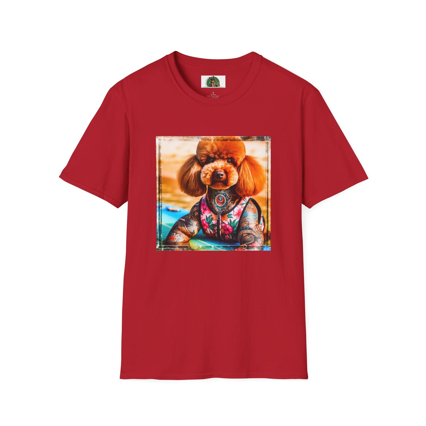 Poodle T-Shirt Printify S Cherry Red