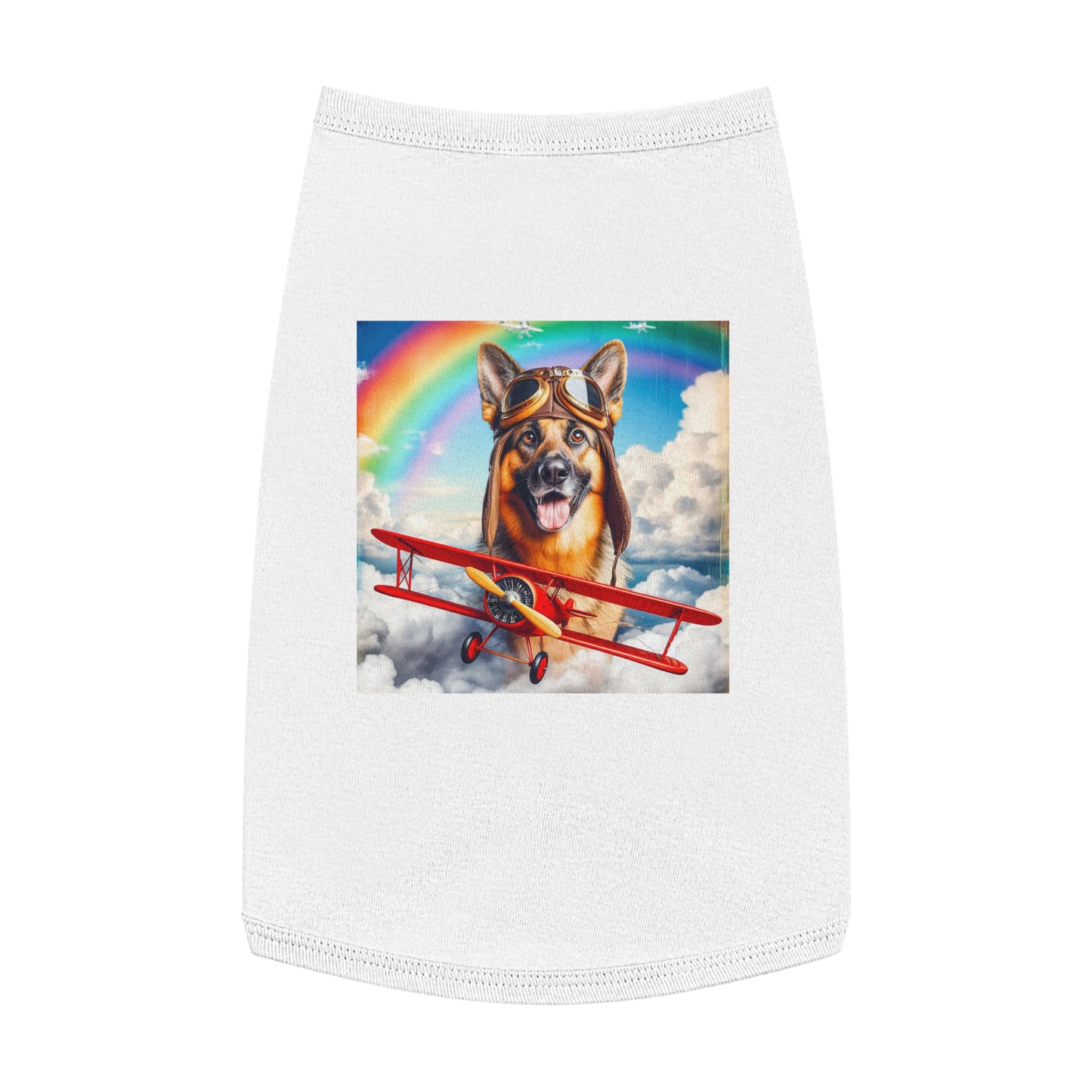 Pet Tank Top German Shepherd Pets Printify L White 