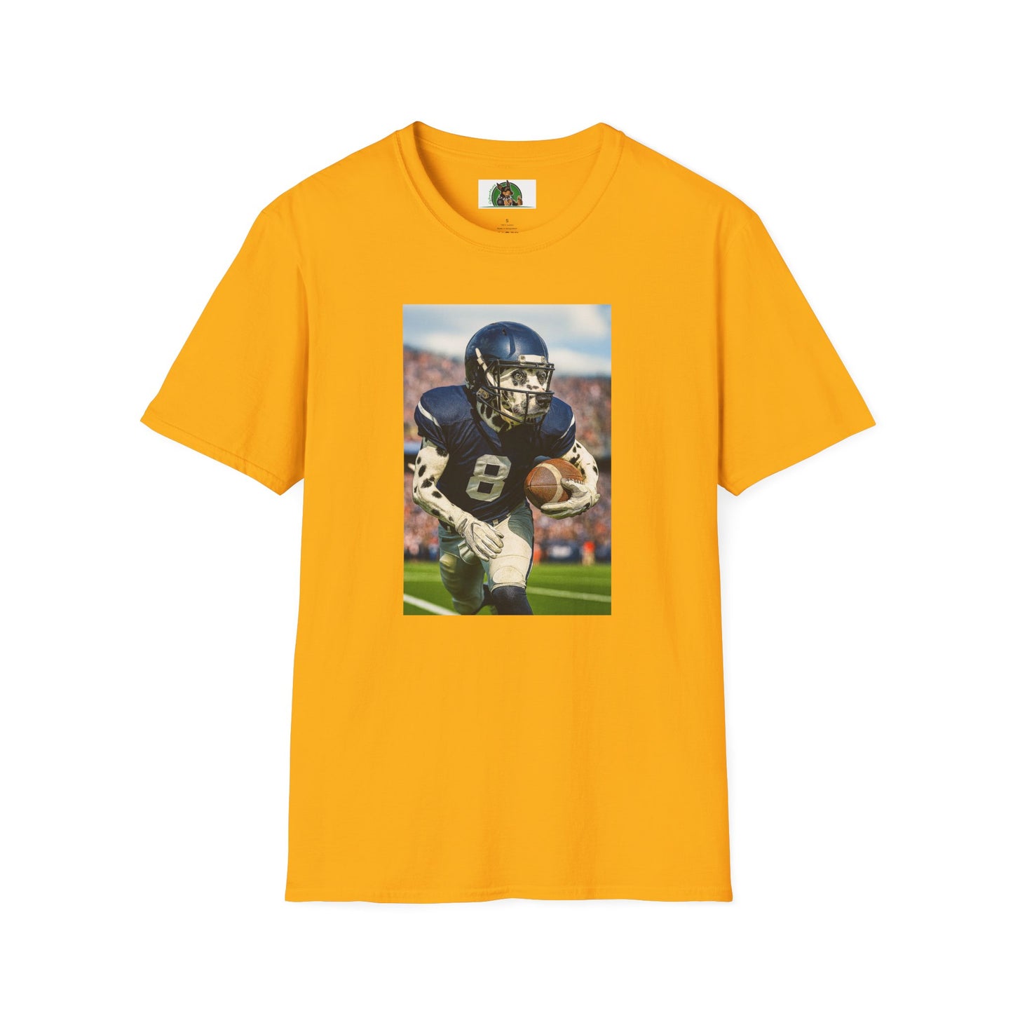 Football Dalmatian Sports T-Shirt T-Shirt Printify Gold S