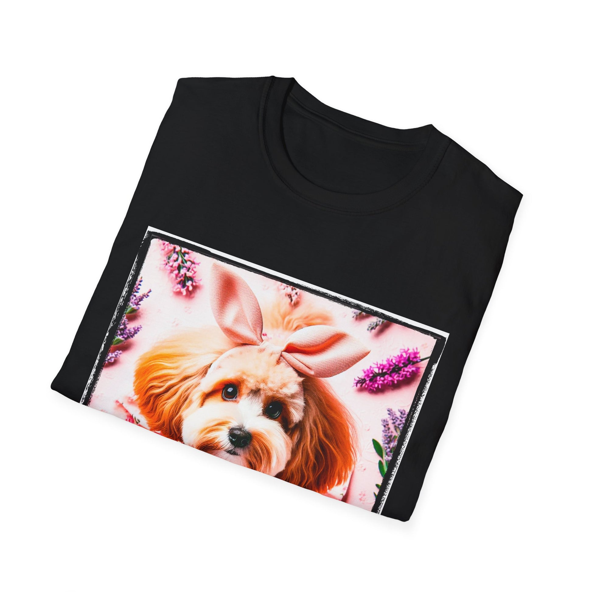 CockerPoo easter bunny t shirt T-Shirt Printify