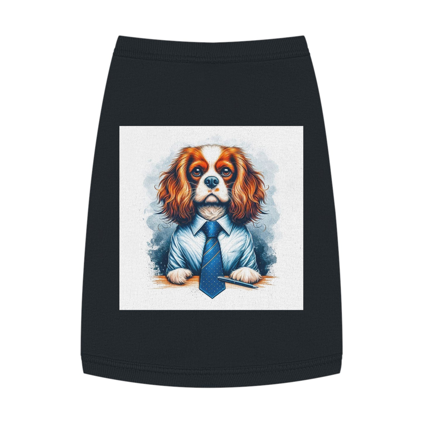 Pet Tank Top Cavalier King Charles Spaniel Pets Printify M Black 