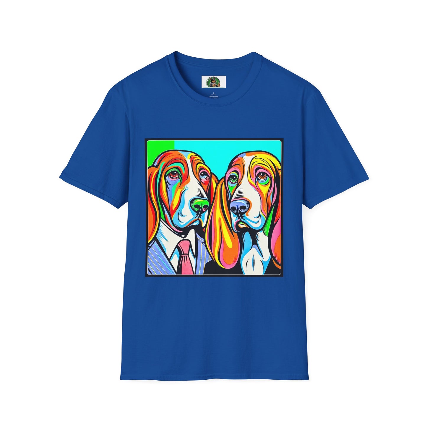 Basset Hound Couple Profile Pic T-Shirt Printify XS Royal