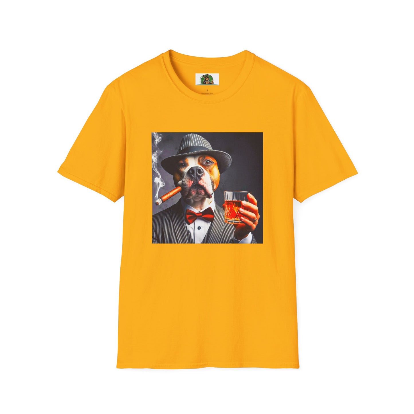 Pit Bull T-Shirt Printify S Gold