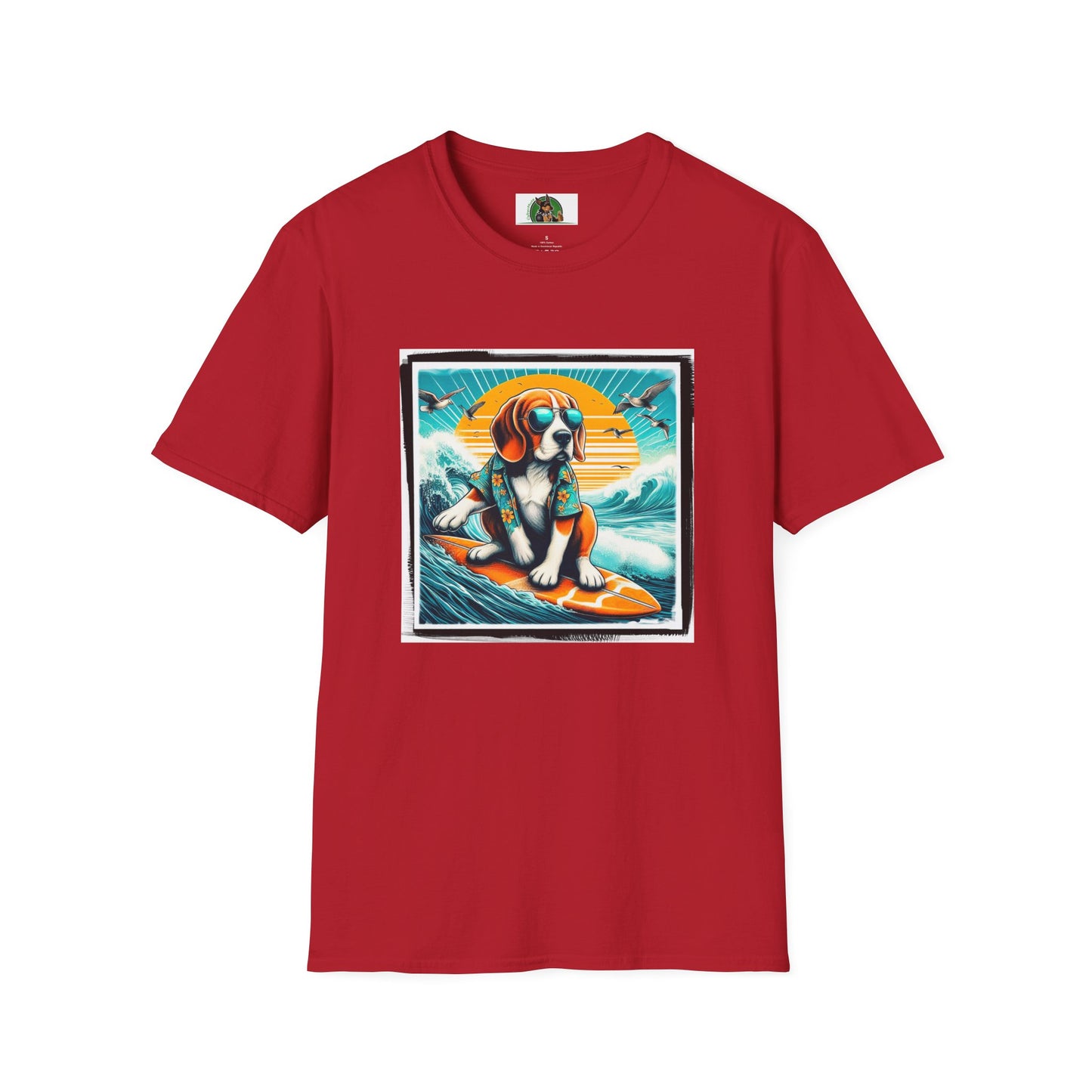 Beagle T-Shirt Printify S Cherry Red 